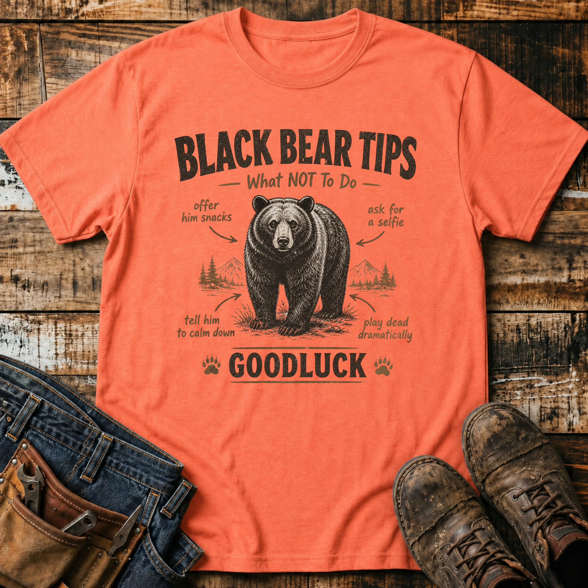 Black Bear Tips T-Shirt