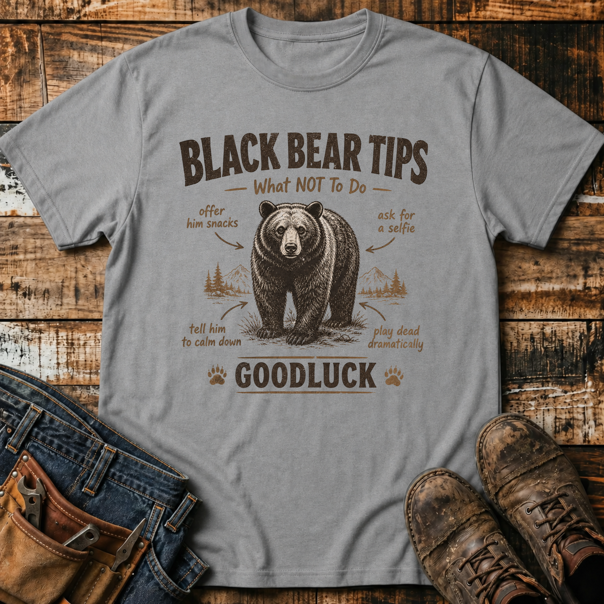 Black Bear Tips T-Shirt