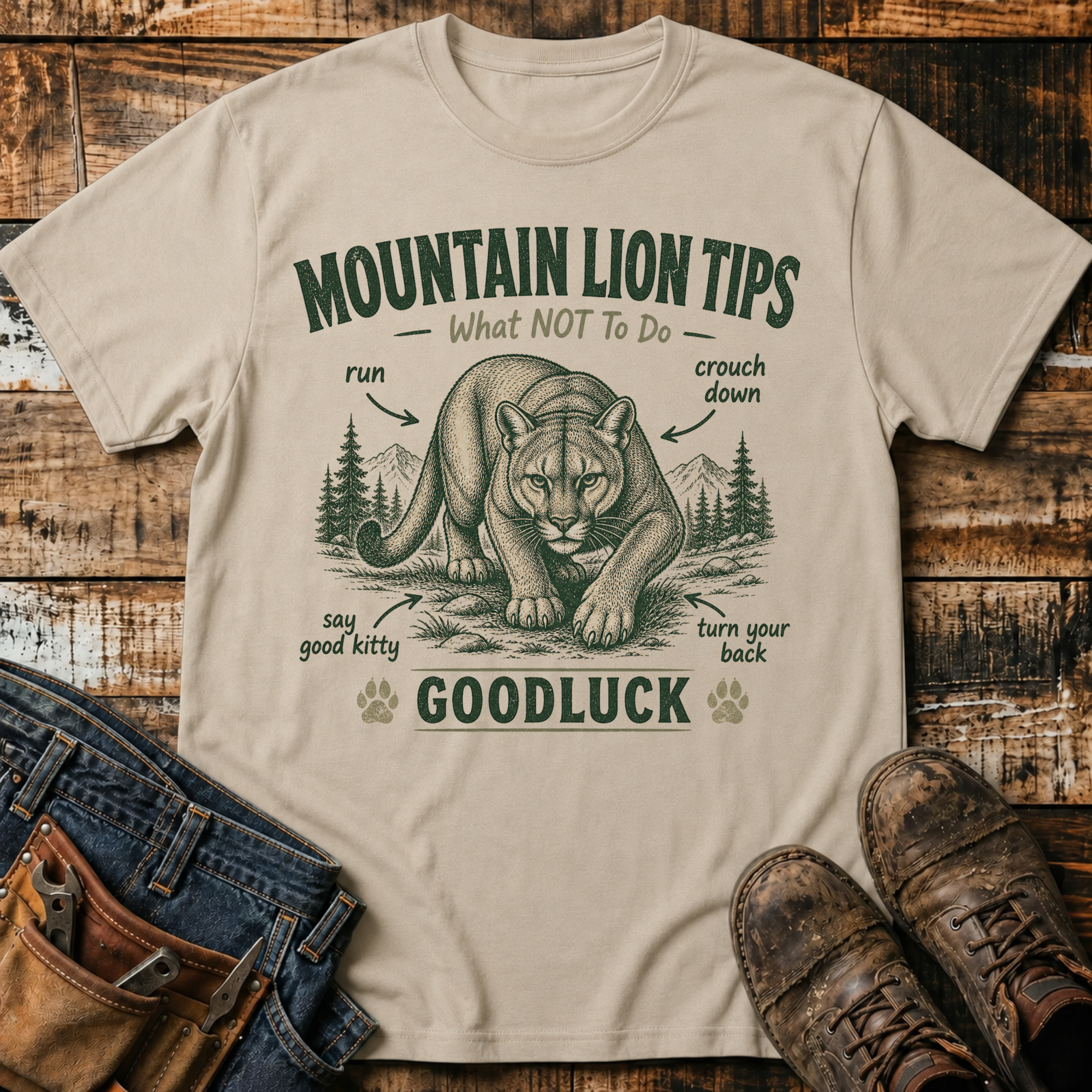 Mountain Lion Tips T-Shirt