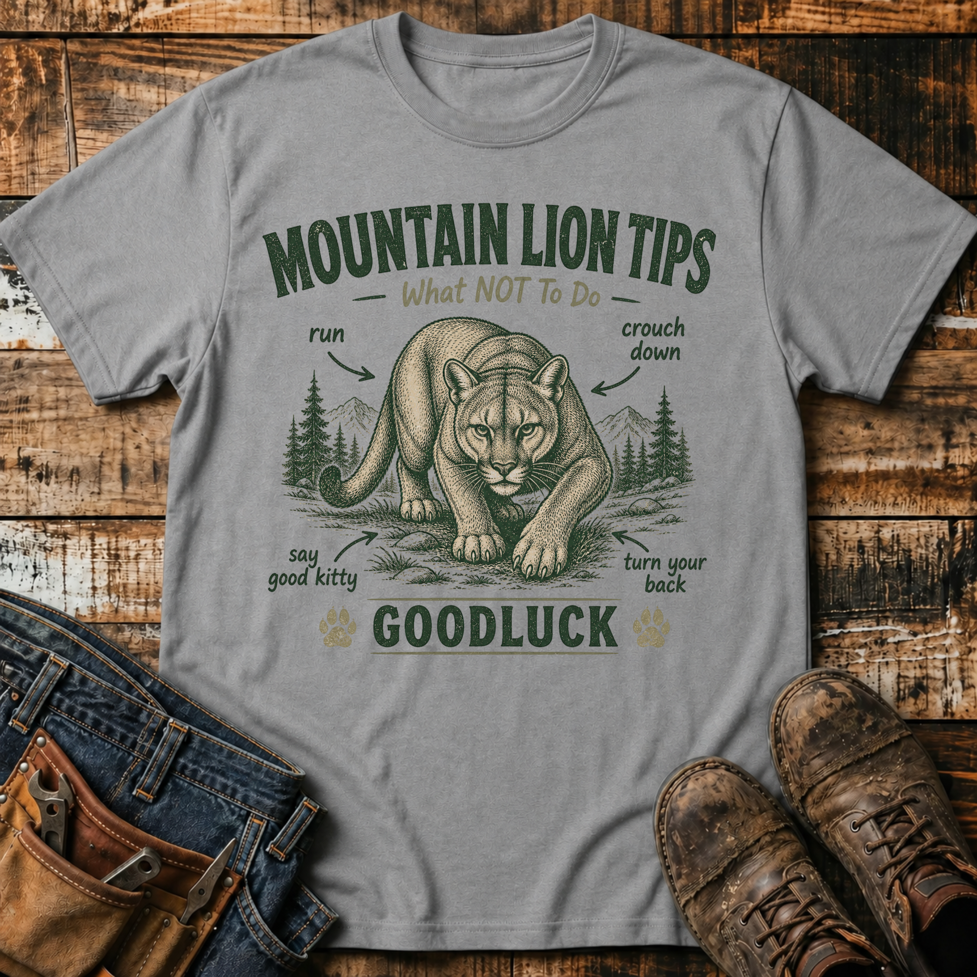 Mountain Lion Tips T-Shirt