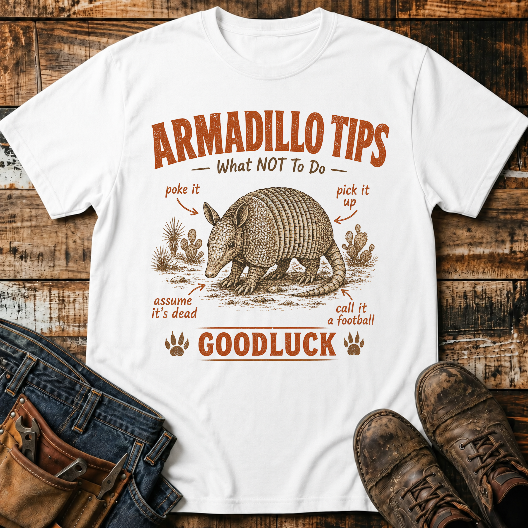 Armadillo Tips Graphic T-Shirt