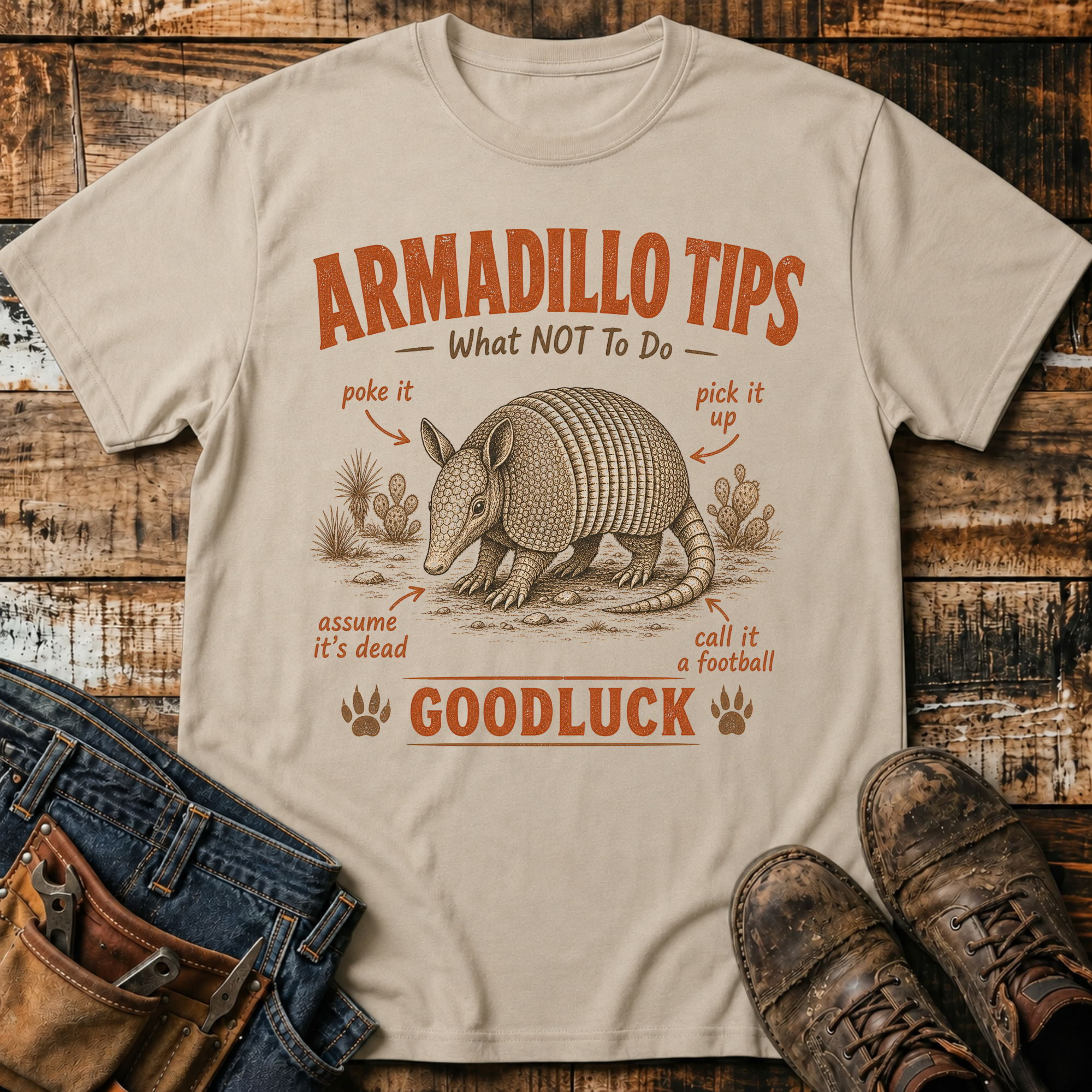 Armadillo Tips Graphic T-Shirt
