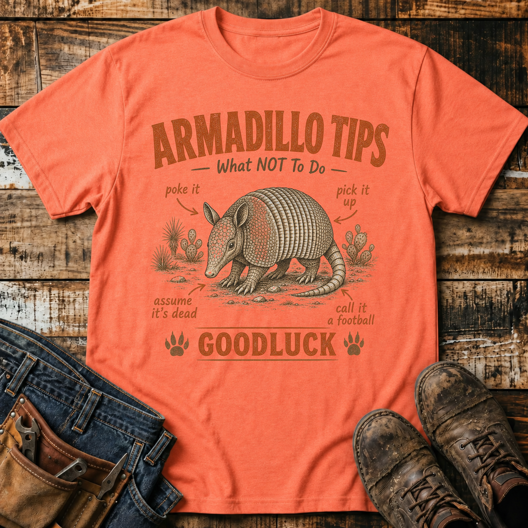 Armadillo Tips Graphic T-Shirt