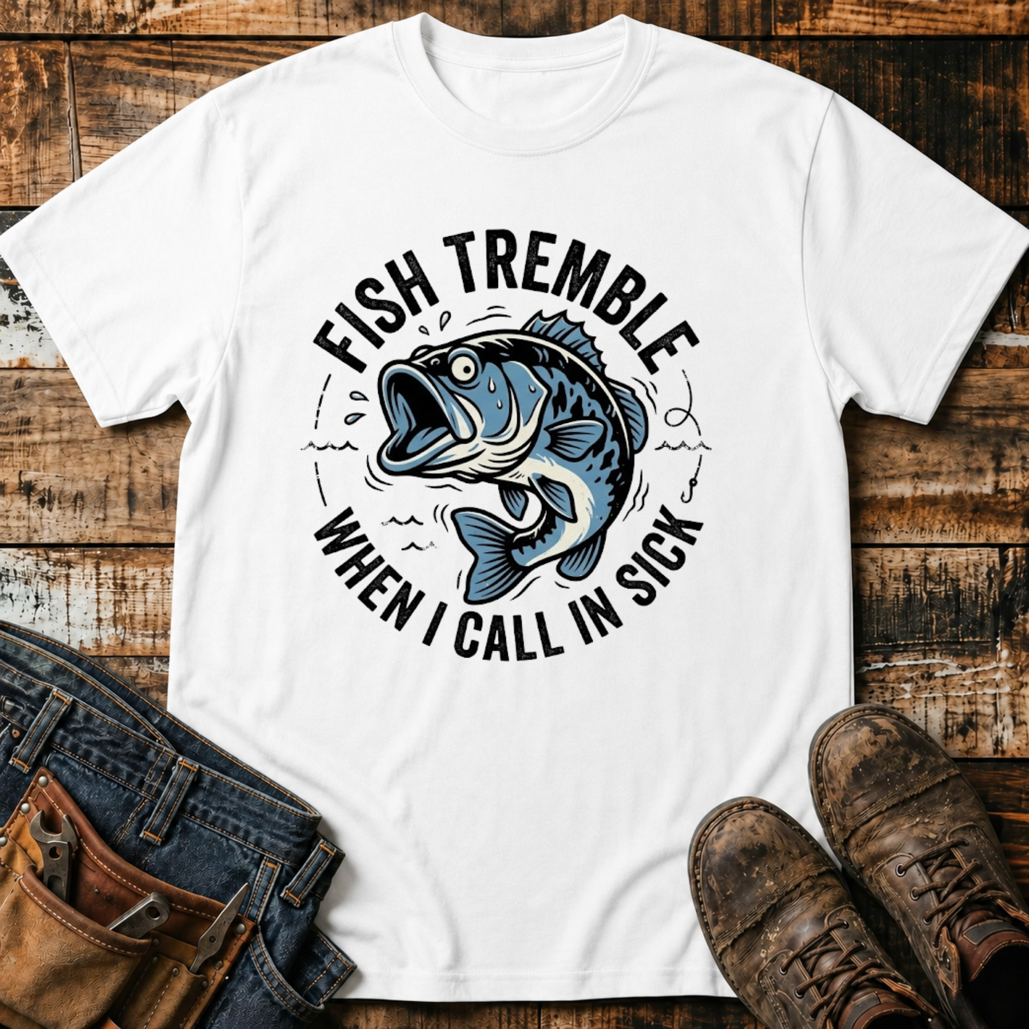 Fish Tremble When I Call In Sick T-Shirt