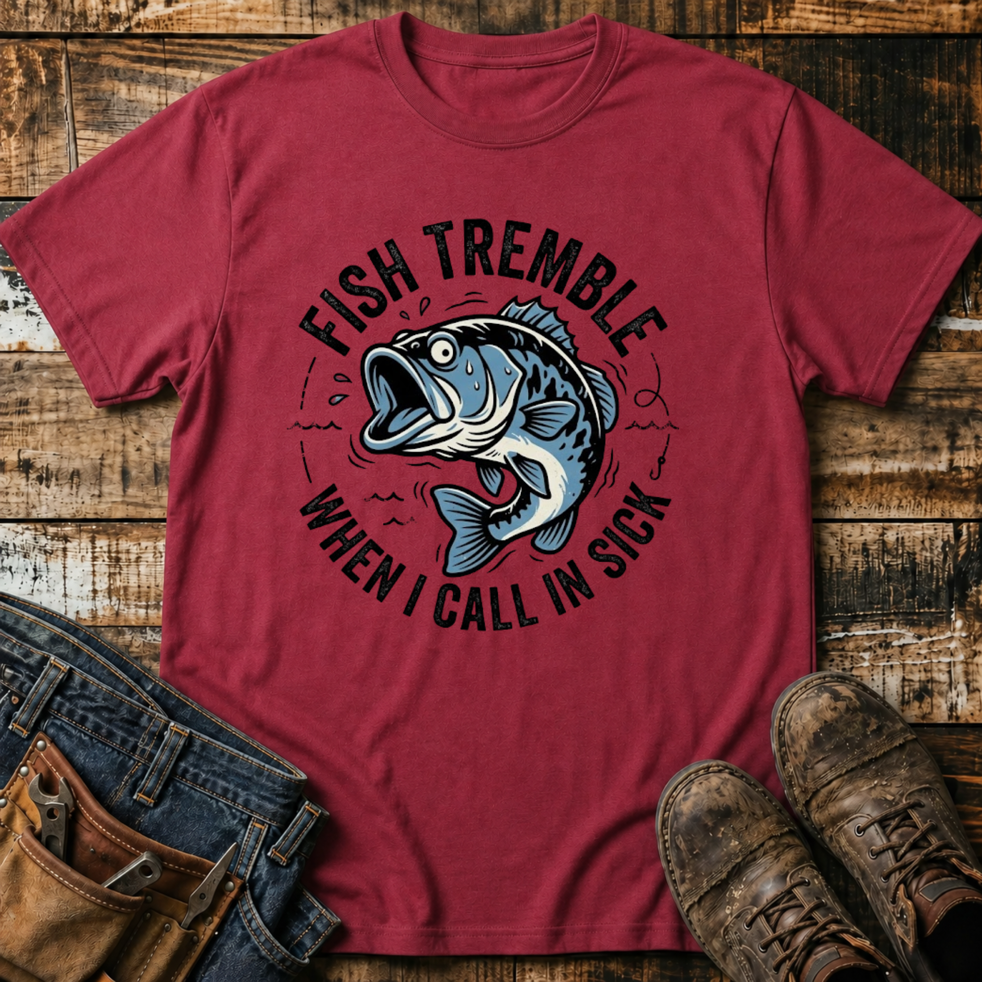 Fish Tremble When I Call In Sick T-Shirt