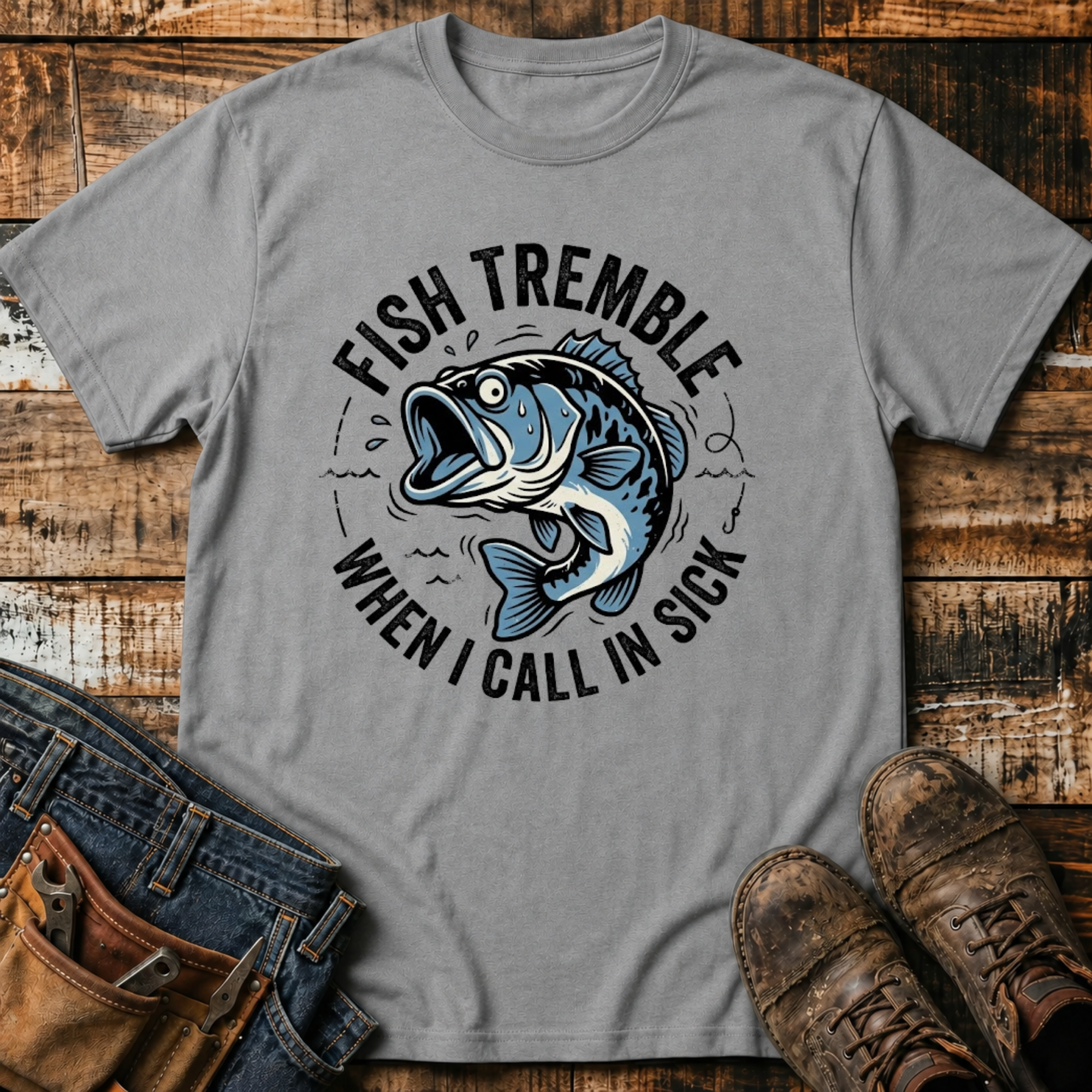 Fish Tremble When I Call In Sick T-Shirt
