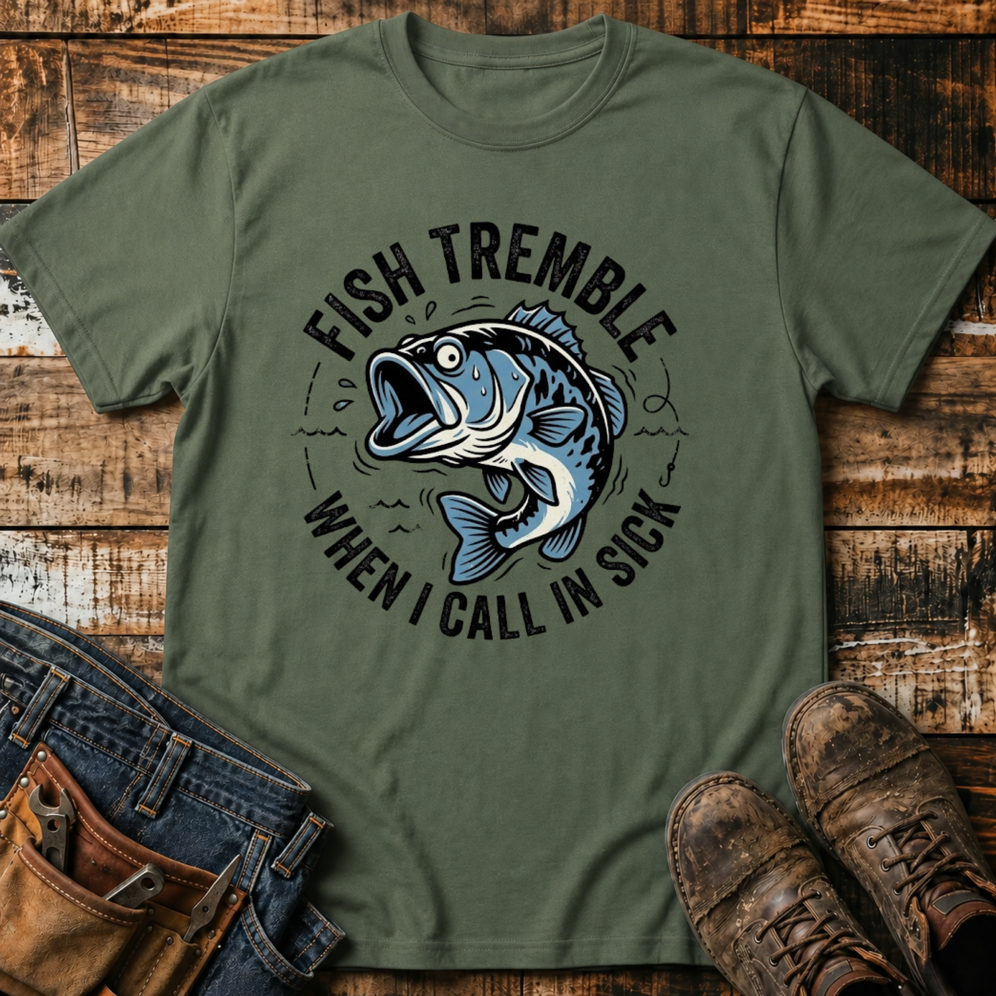 Fish Tremble When I Call In Sick T-Shirt