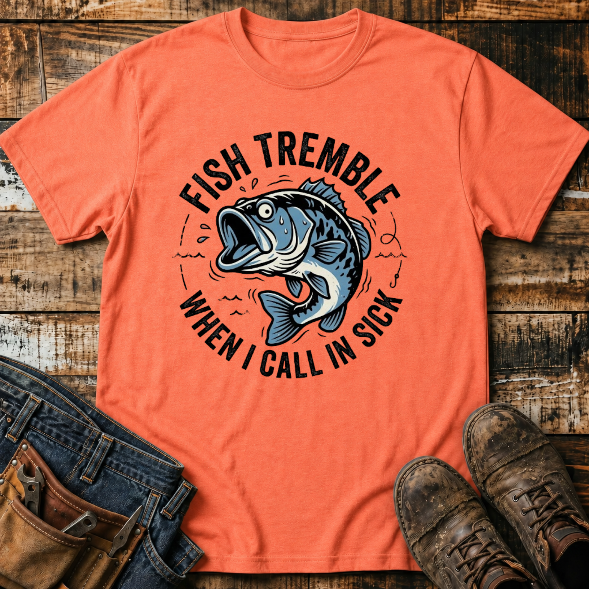 Fish Tremble When I Call In Sick T-Shirt