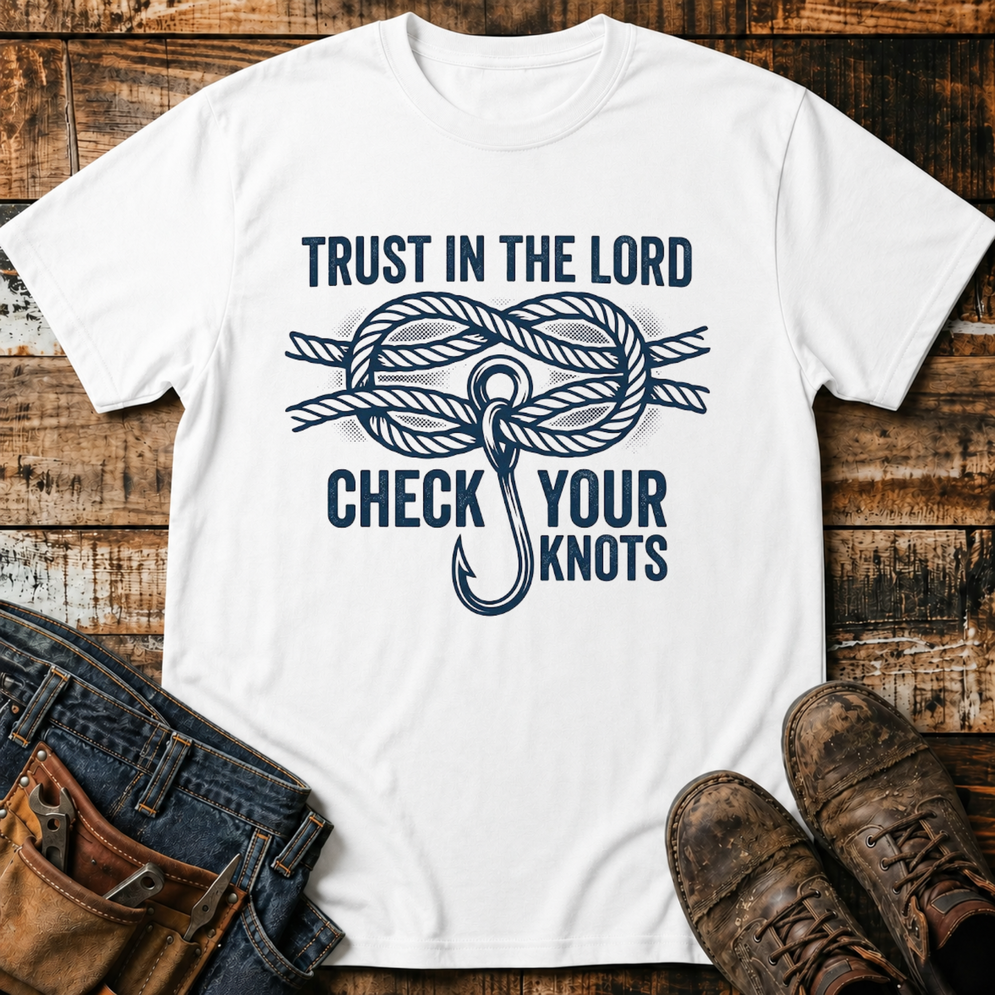 Trust in the Lord, Check Your Knots T-Shirt