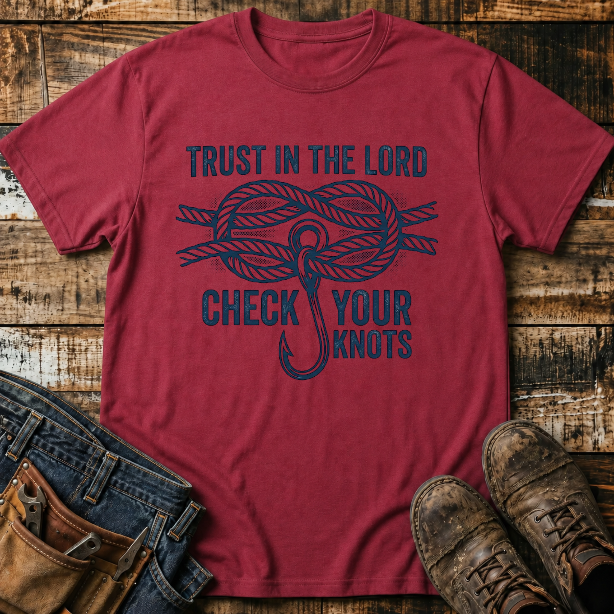 Trust in the Lord, Check Your Knots T-Shirt