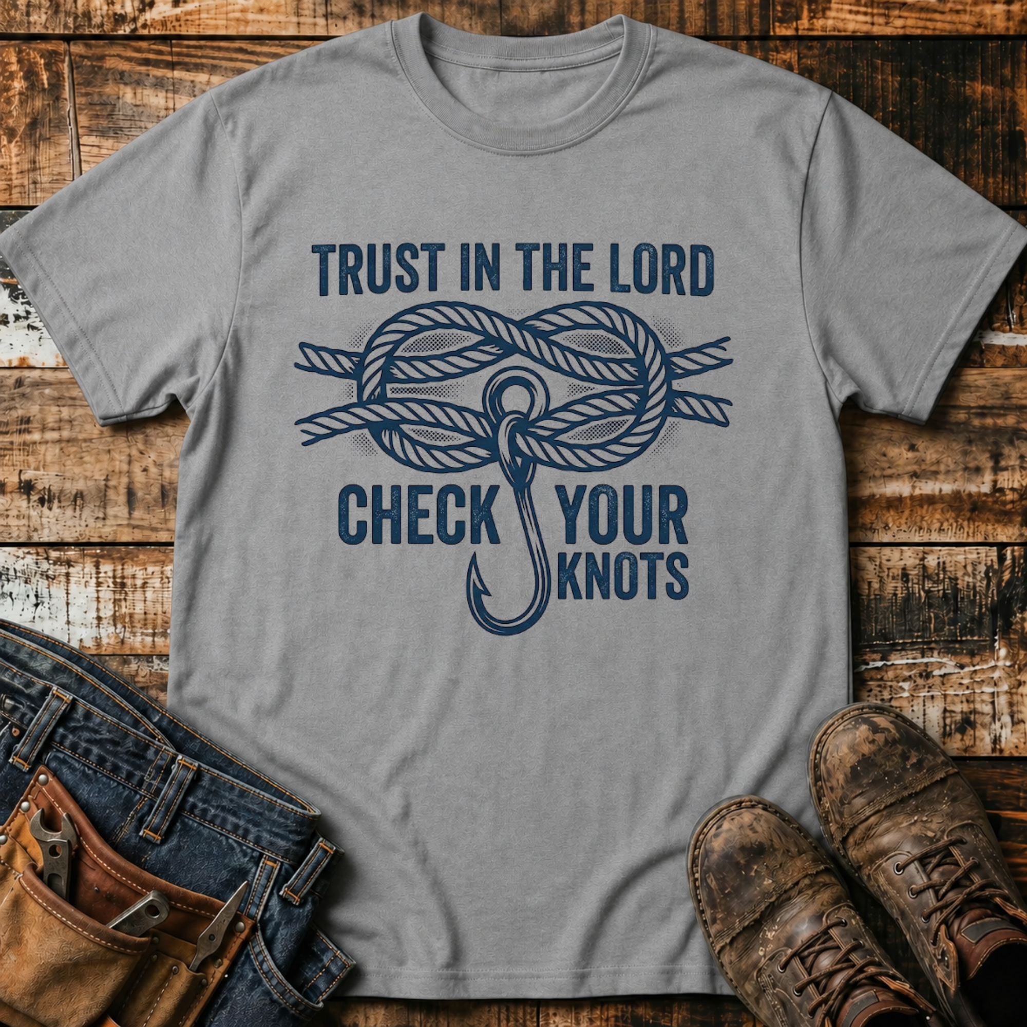 Trust in the Lord, Check Your Knots T-Shirt