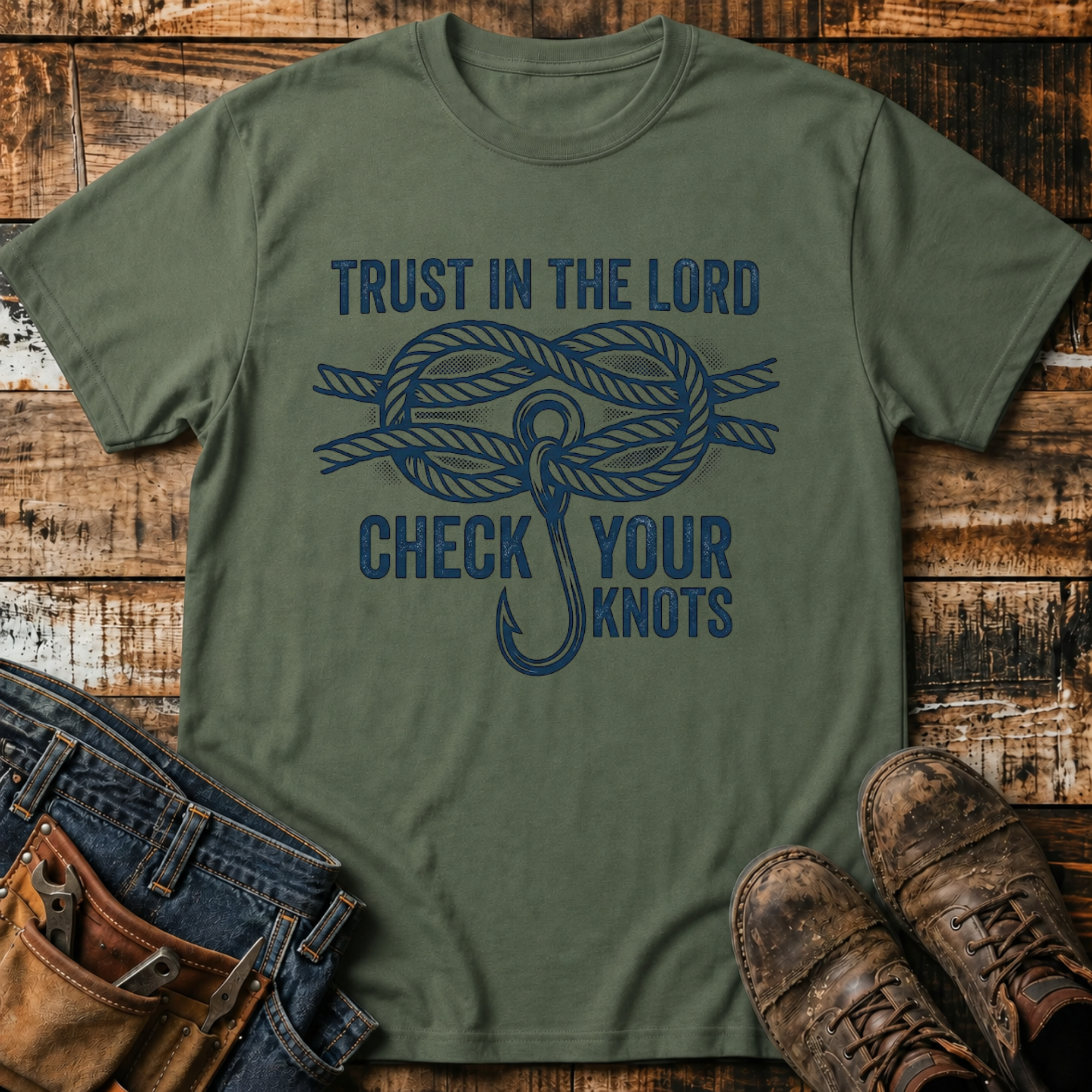 Trust in the Lord, Check Your Knots T-Shirt