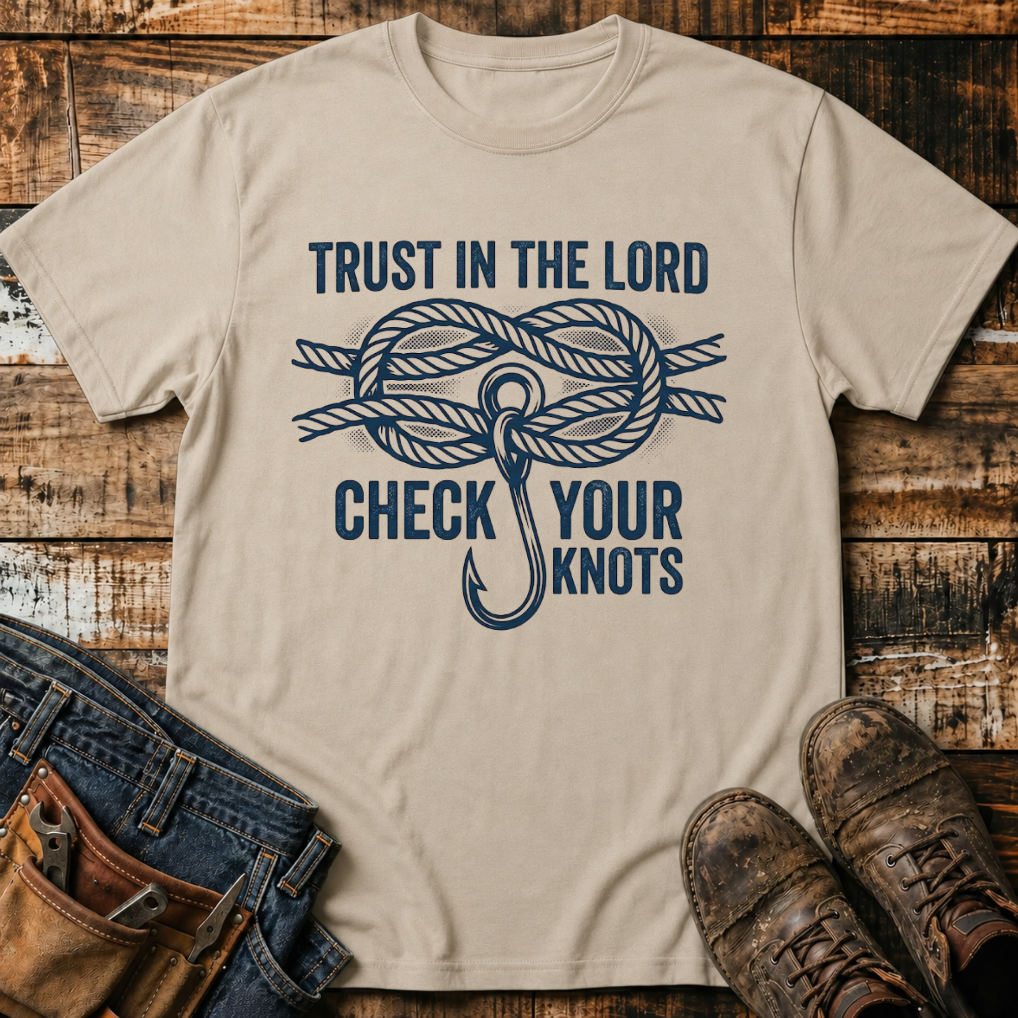 Trust in the Lord, Check Your Knots T-Shirt