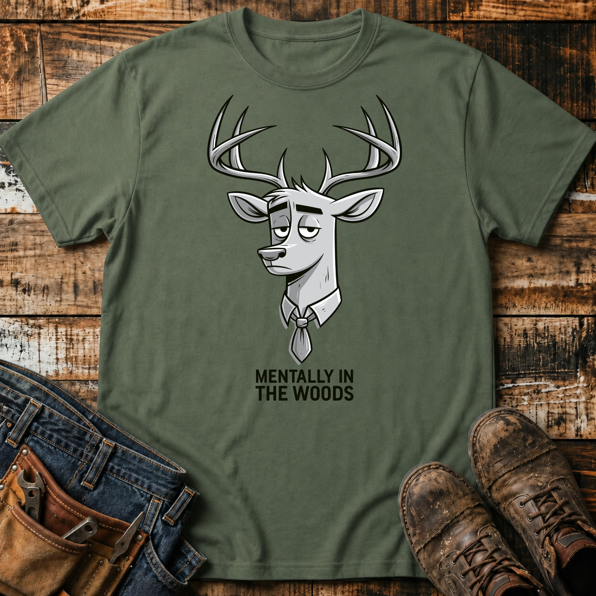 Mentally in the Woods Deer T-Shirt