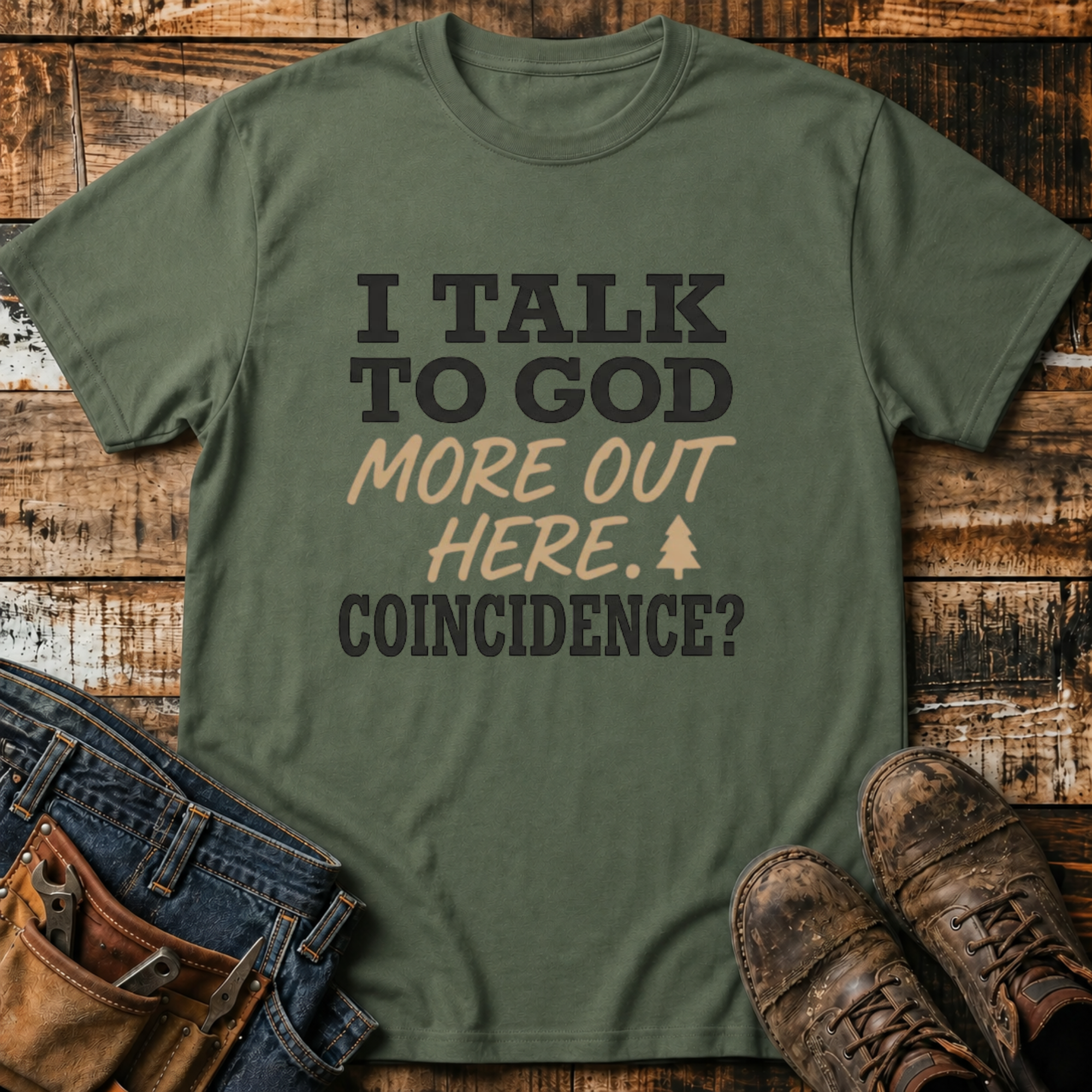 I Talk To God More Out Here T-Shirt