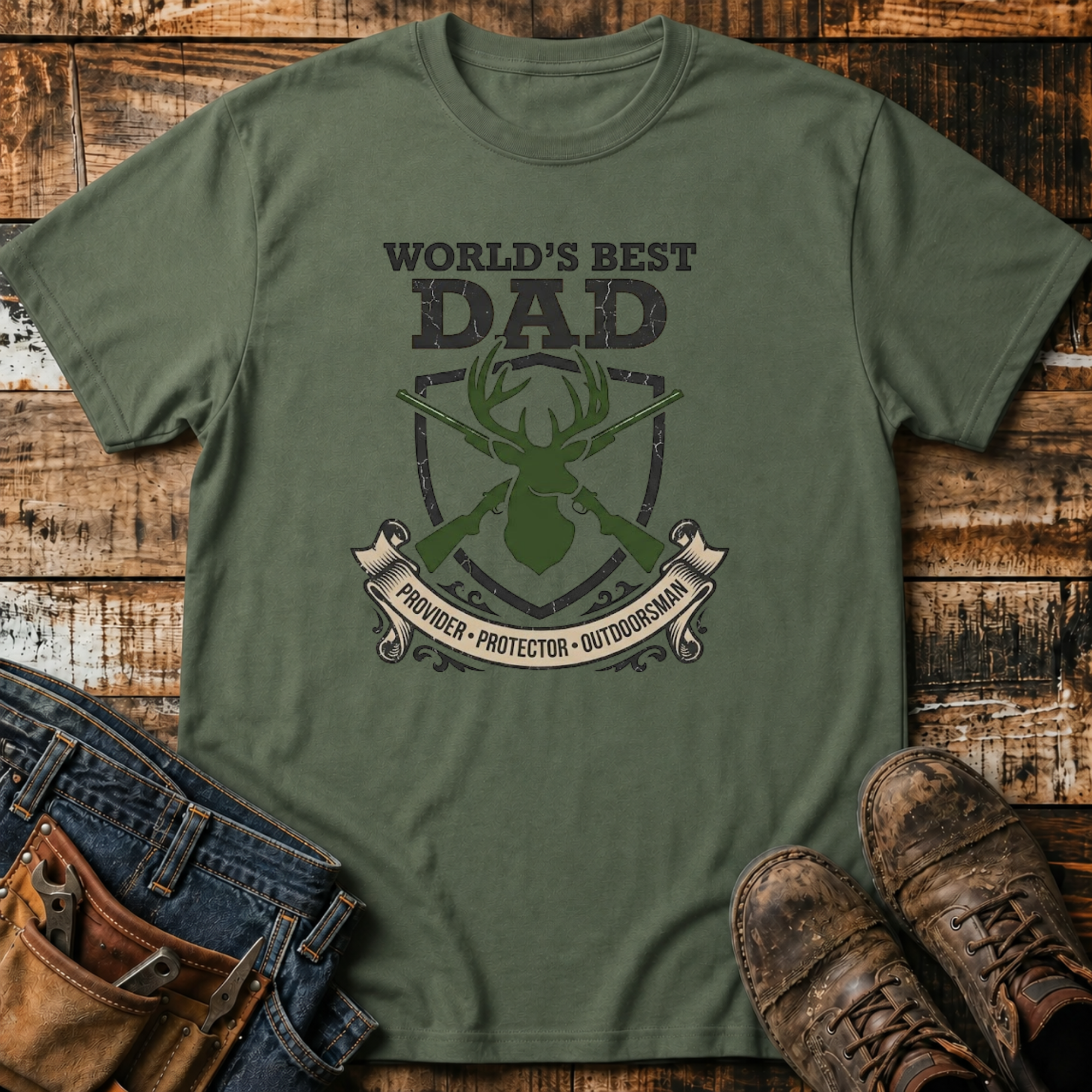 World’s Best Dad Hunting T-Shirt