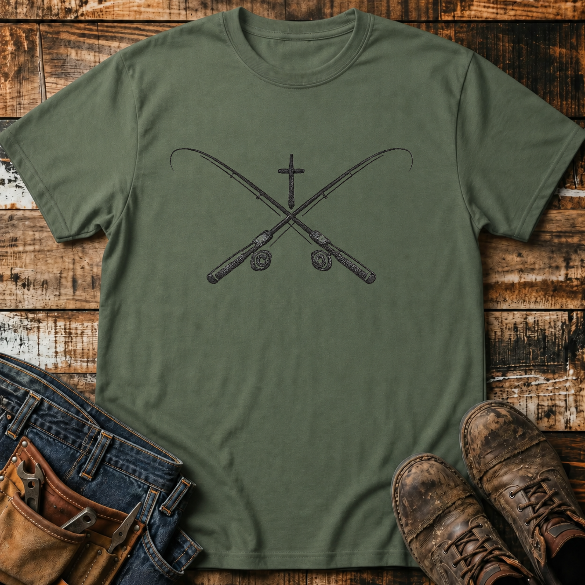 Cross & Crossed Rods T-Shirt