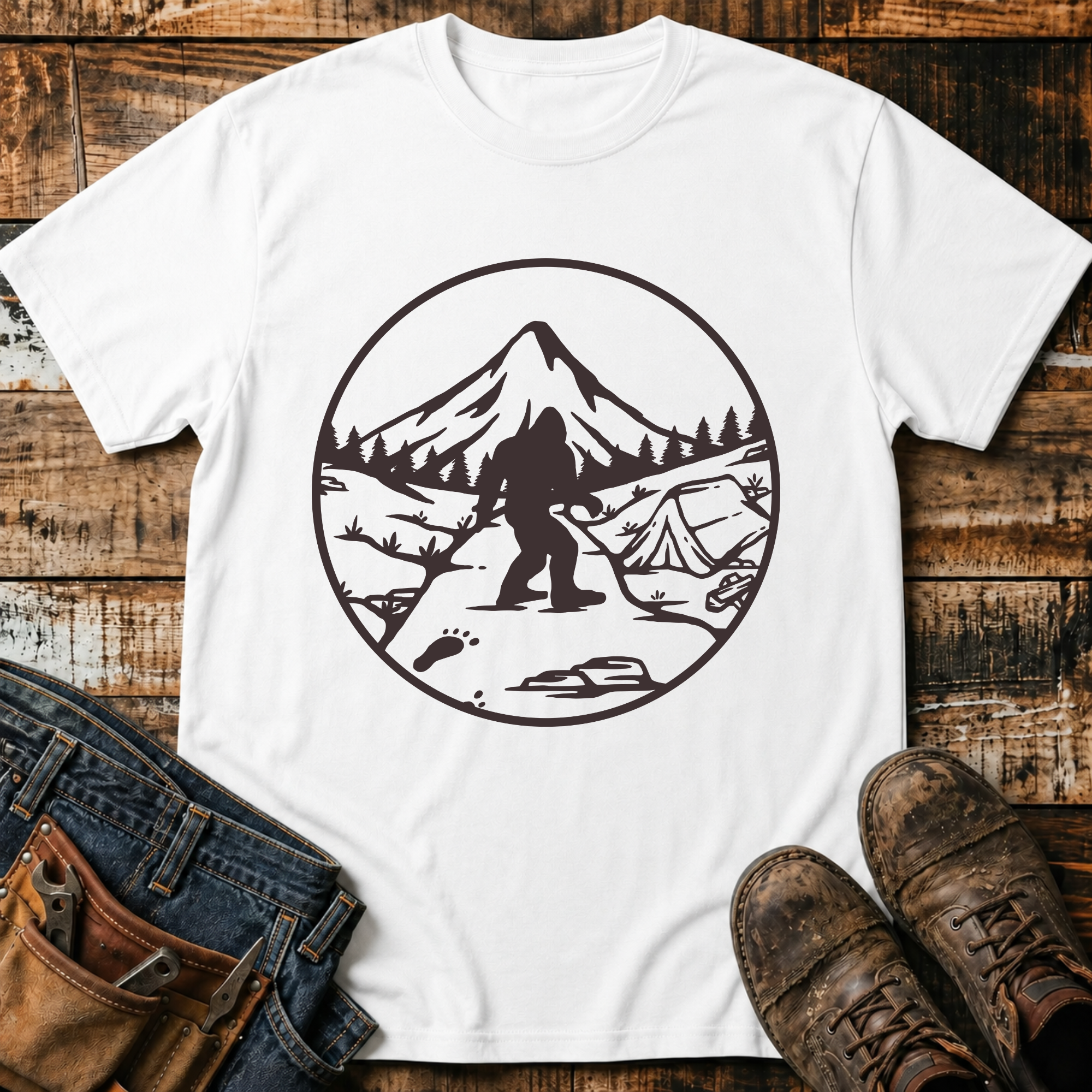 Bigfoot Camping T-Shirt