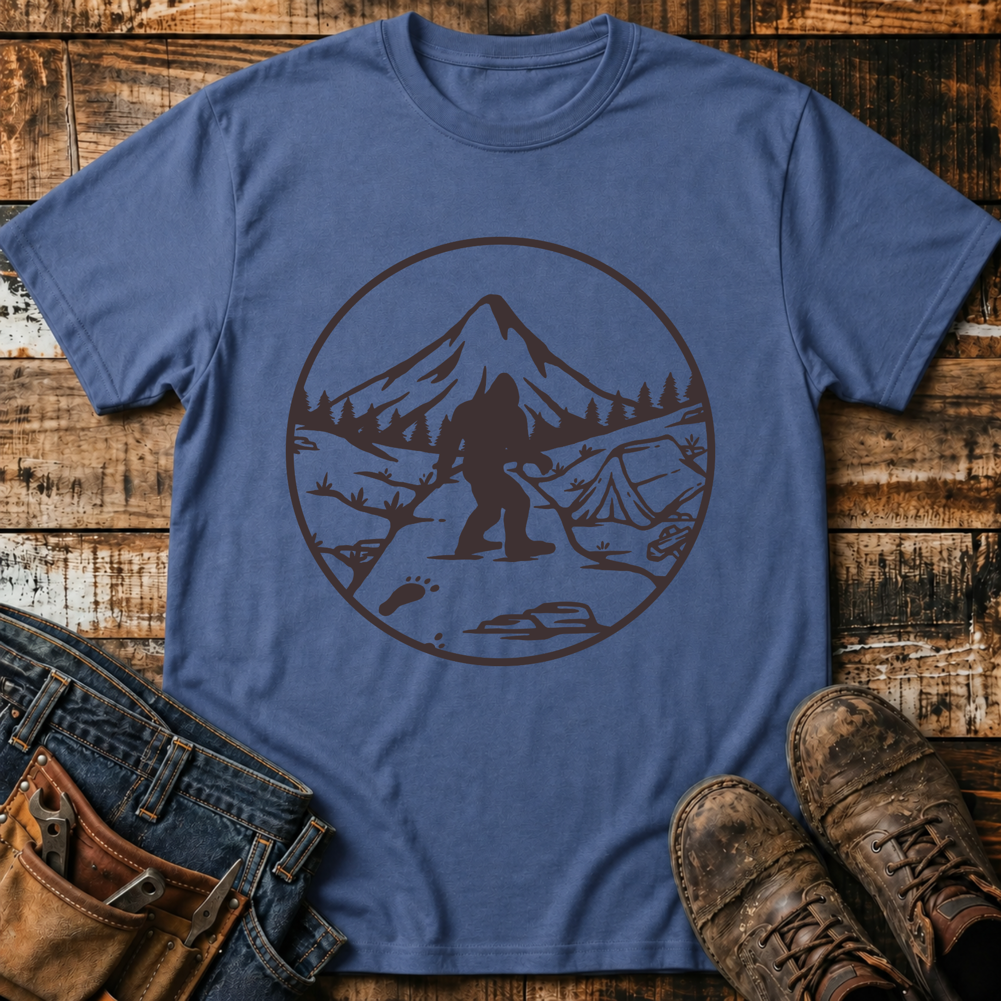 Bigfoot Camping T-Shirt