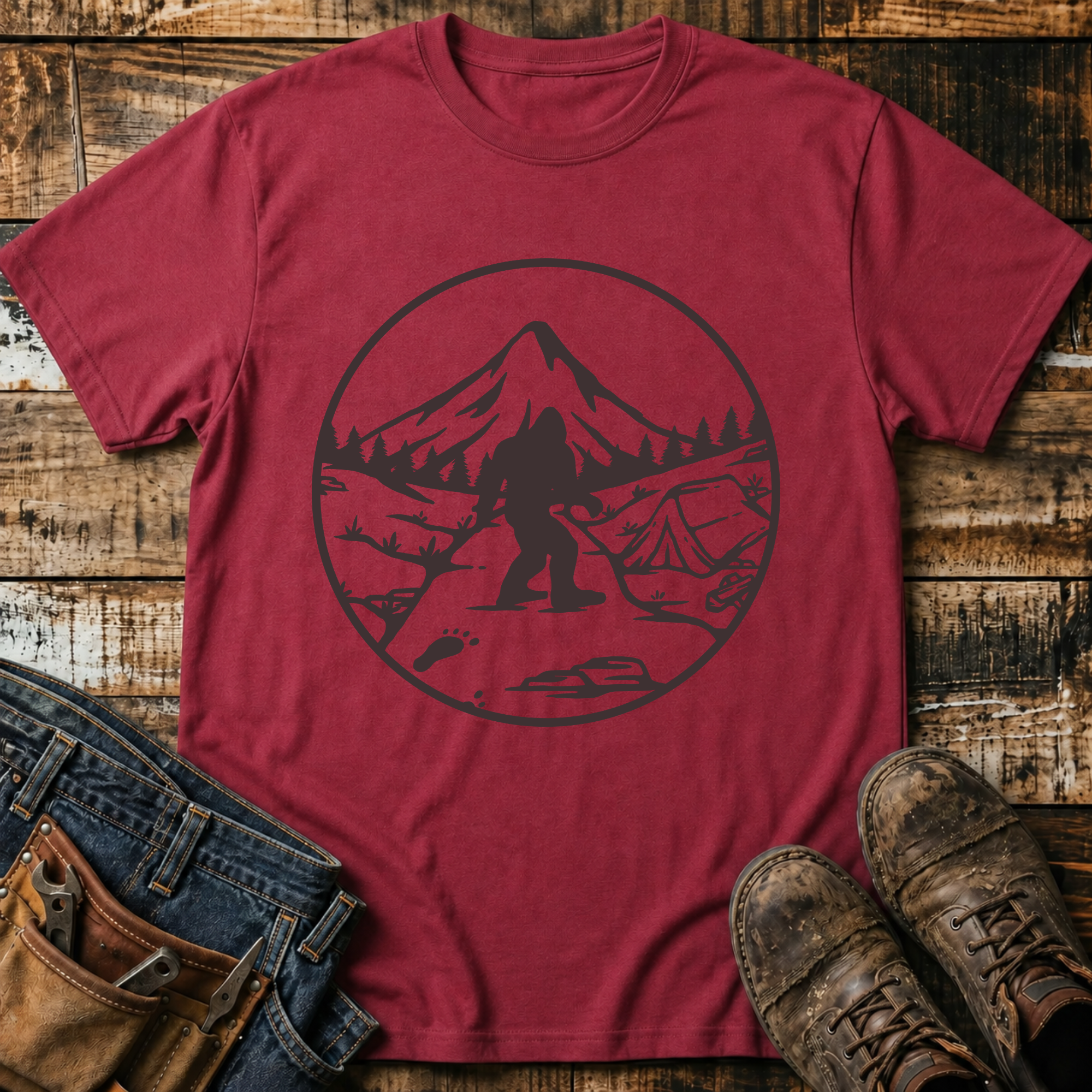 Bigfoot Camping T-Shirt
