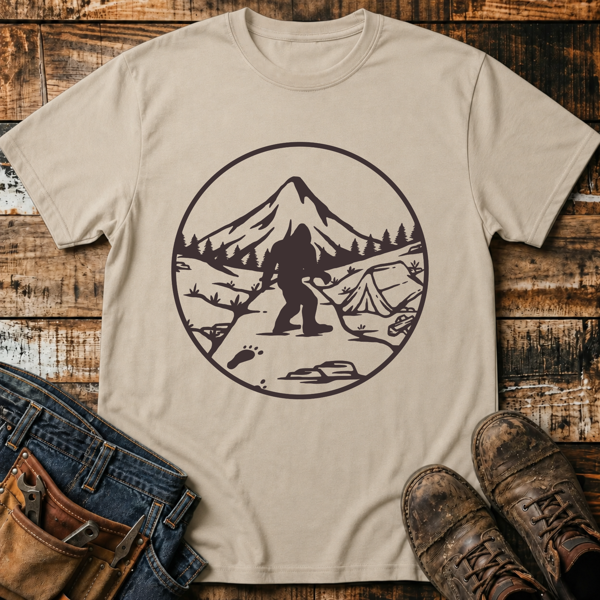 Bigfoot Camping T-Shirt