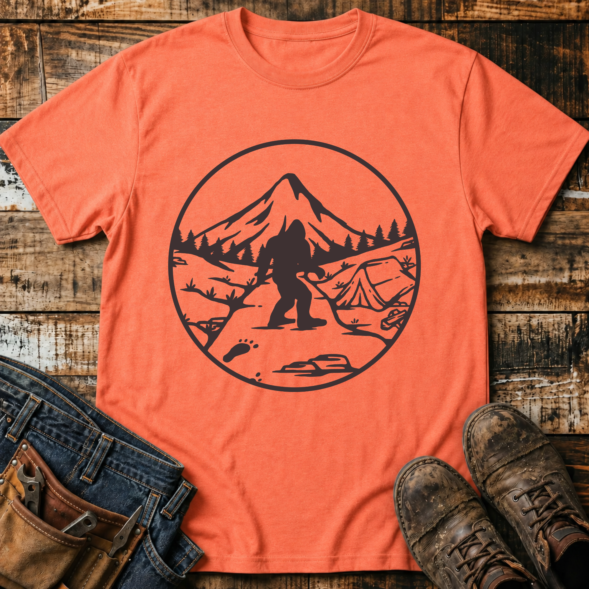 Bigfoot Camping T-Shirt