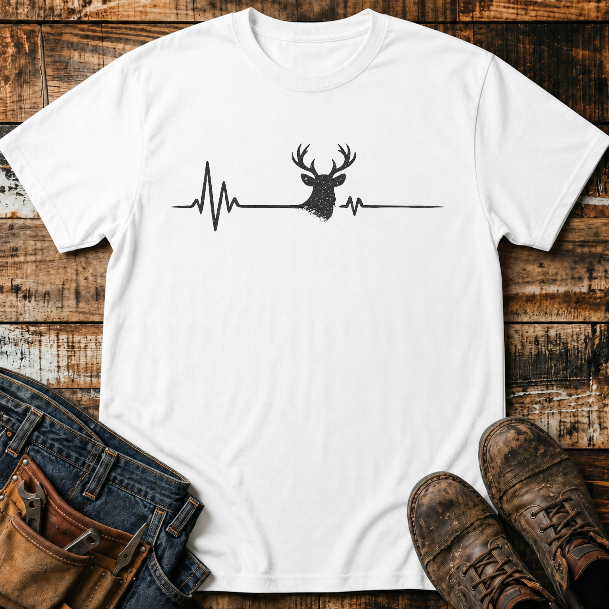 Deer Heartbeat Graphic T-Shirt