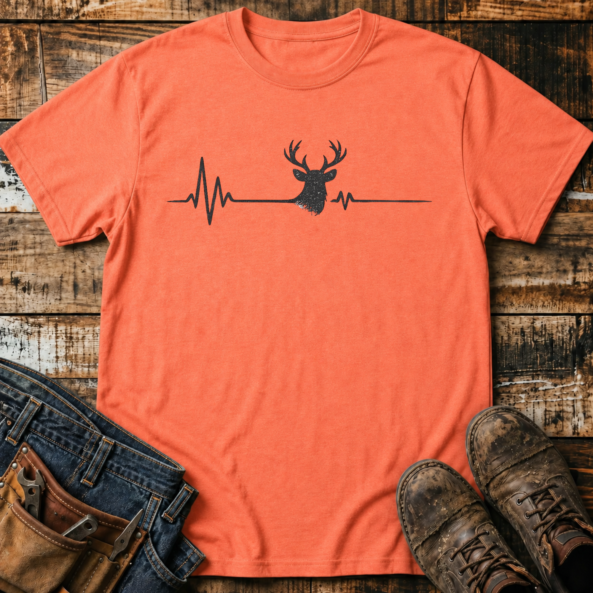 Deer Heartbeat Graphic T-Shirt