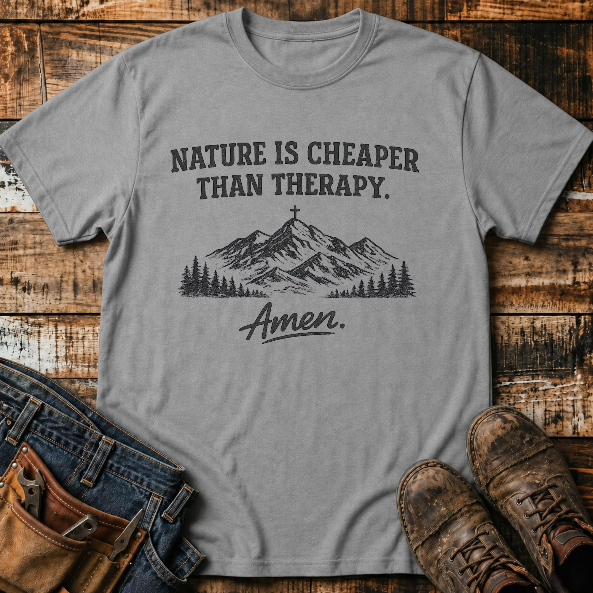 Nature Is Cheaper Than Therapy T-Shirt