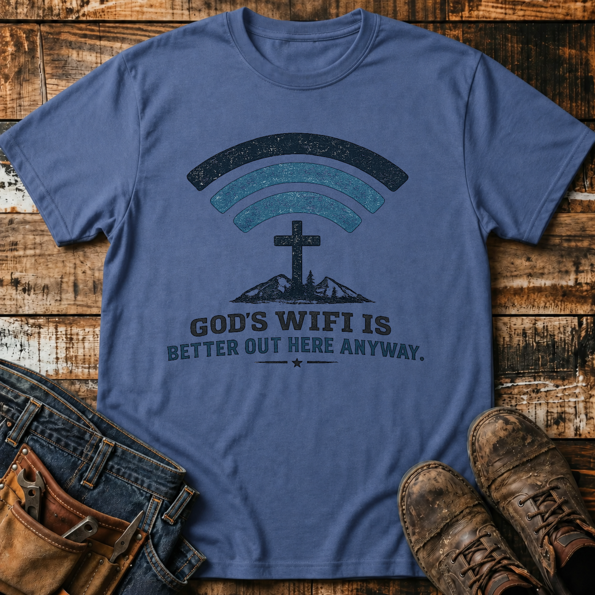 God's WiFi Is Better Out Here T-Shirt