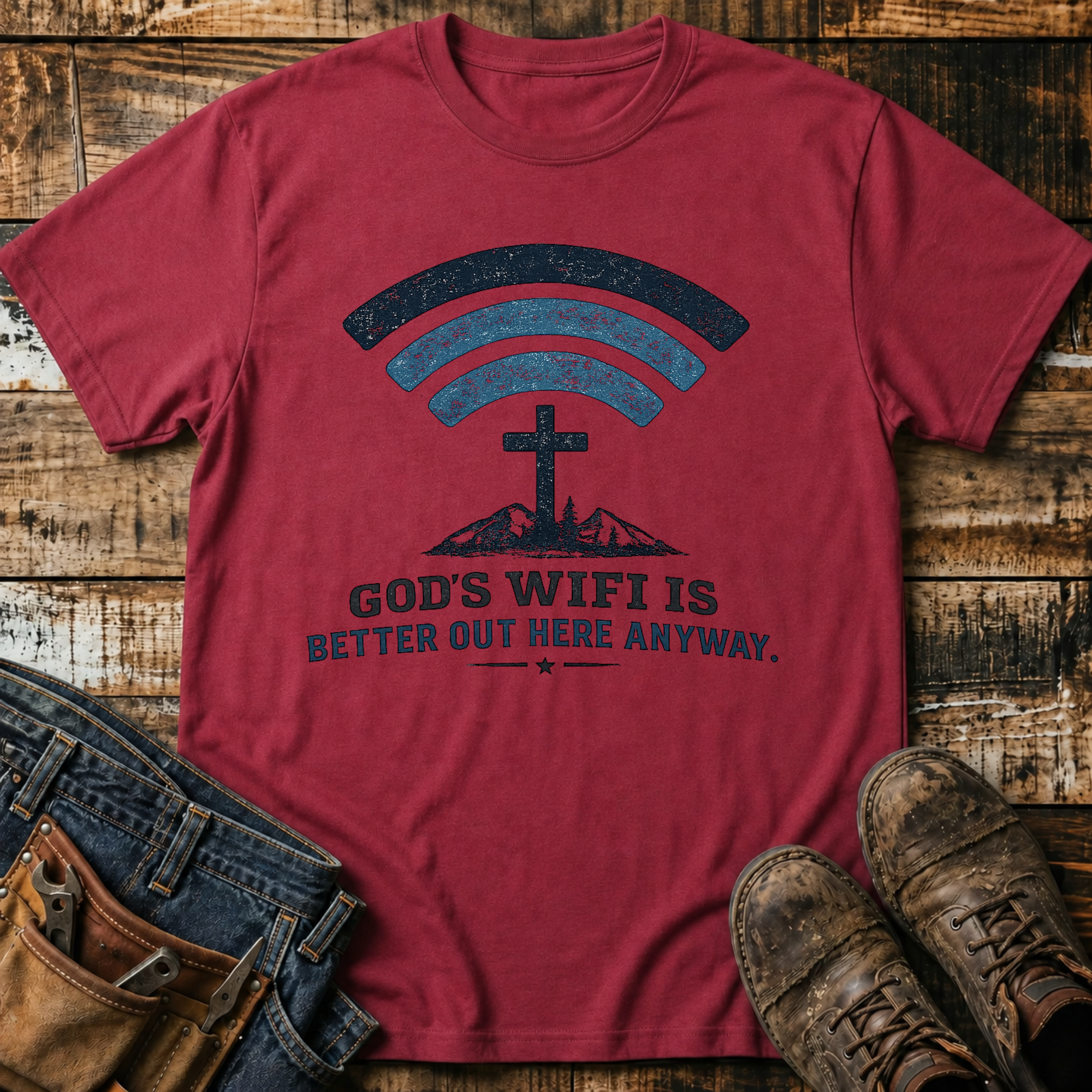 God's WiFi Is Better Out Here T-Shirt