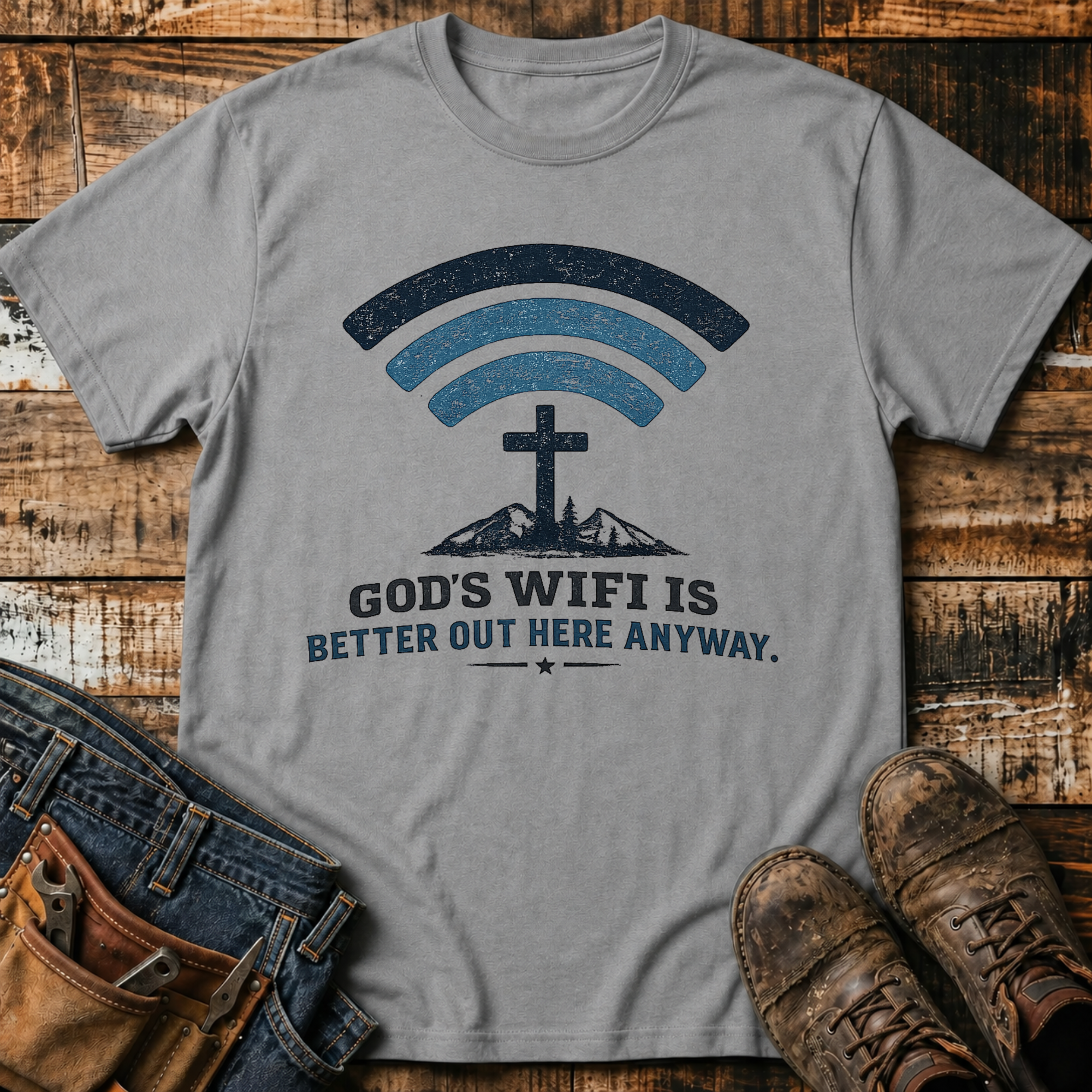 God's WiFi Is Better Out Here T-Shirt