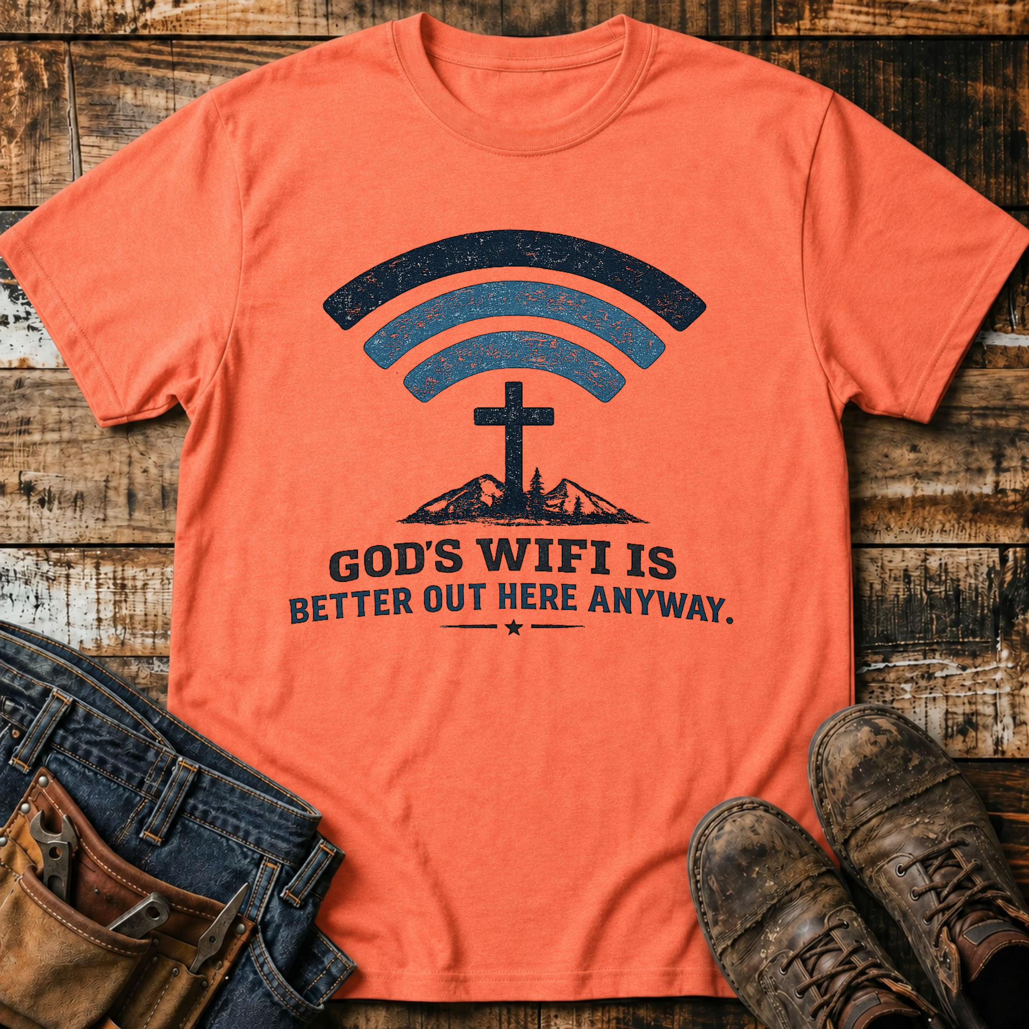 God's WiFi Is Better Out Here T-Shirt