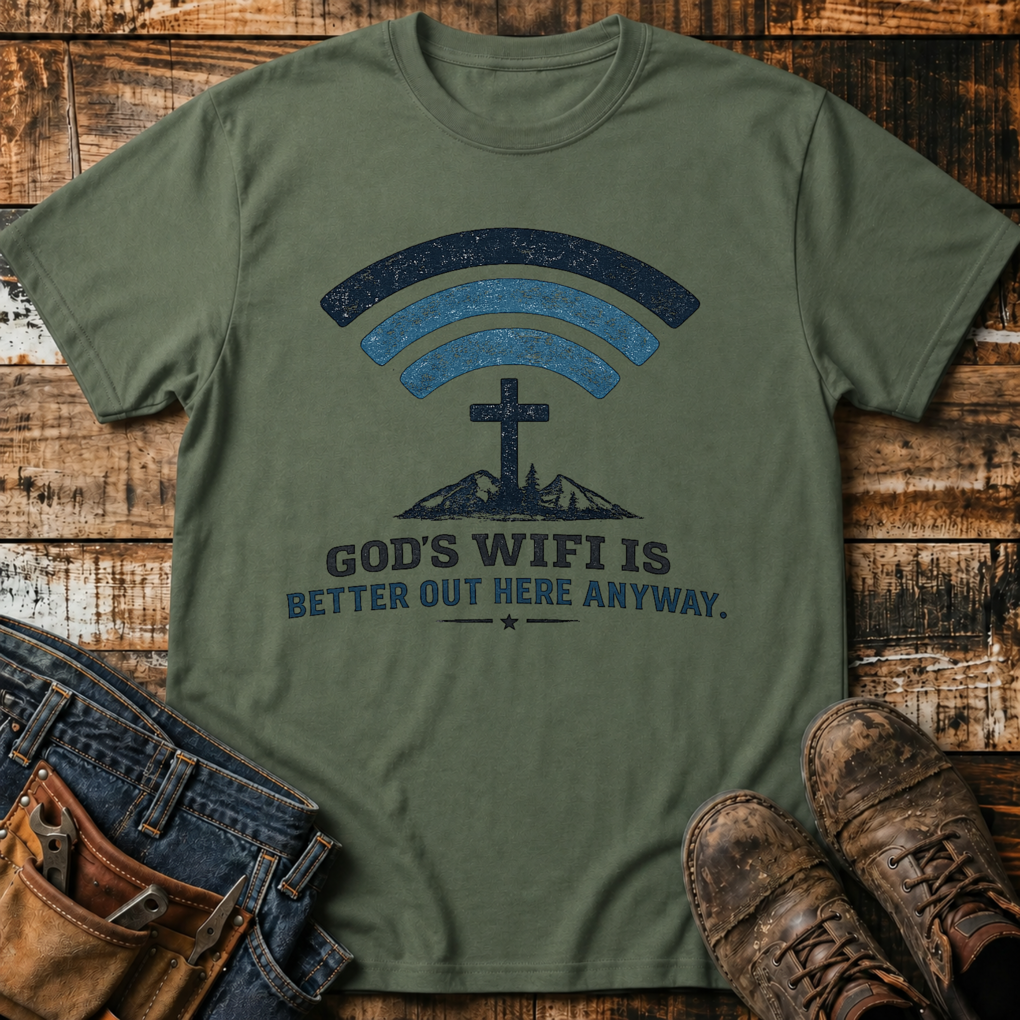 God's WiFi Is Better Out Here T-Shirt