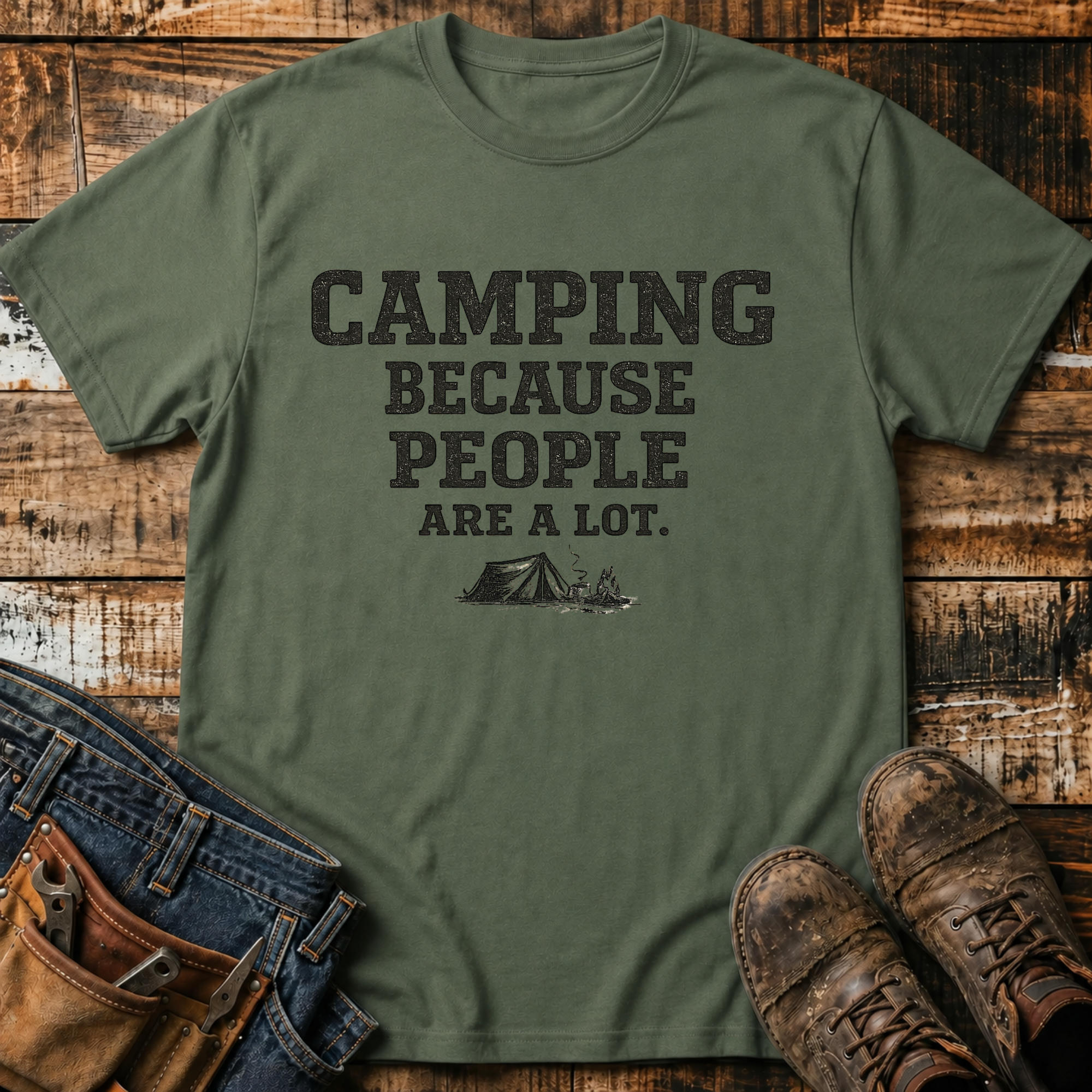 Camping Because People Are A Lot T-Shirt