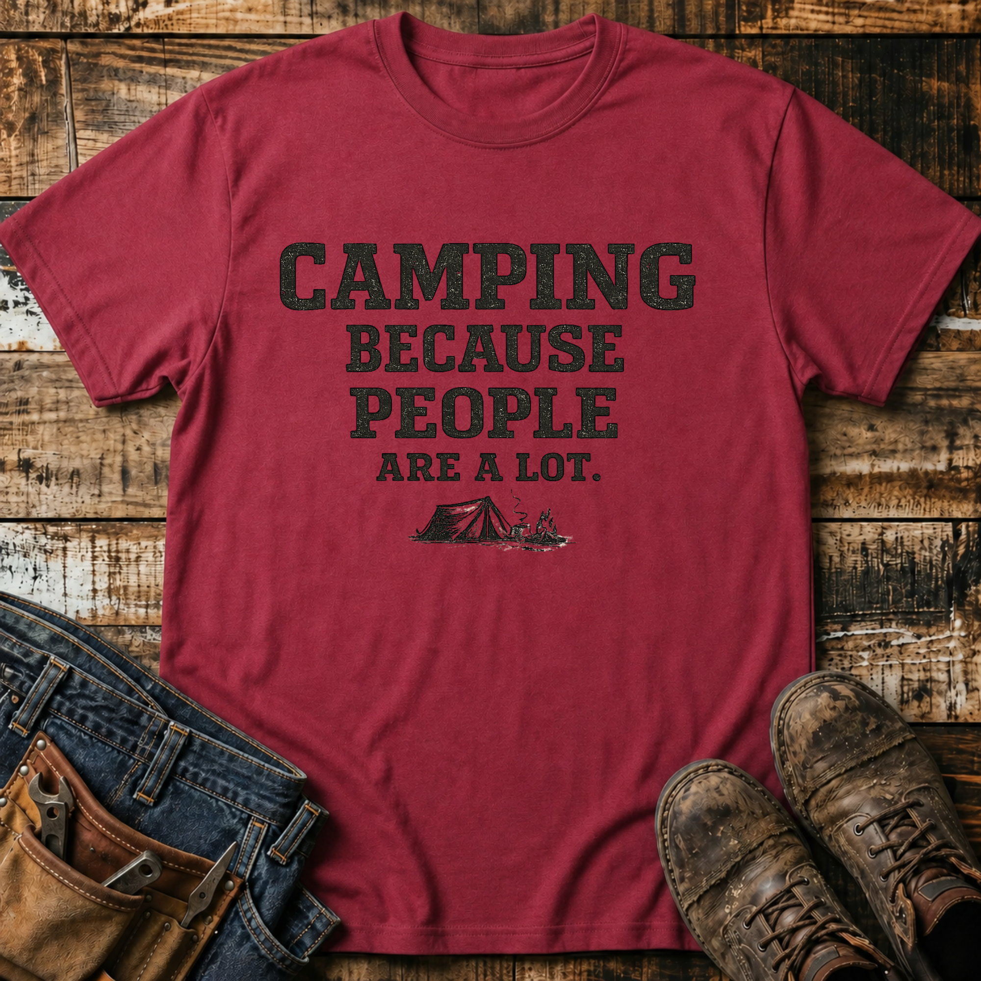 Camping Because People Are A Lot T-Shirt