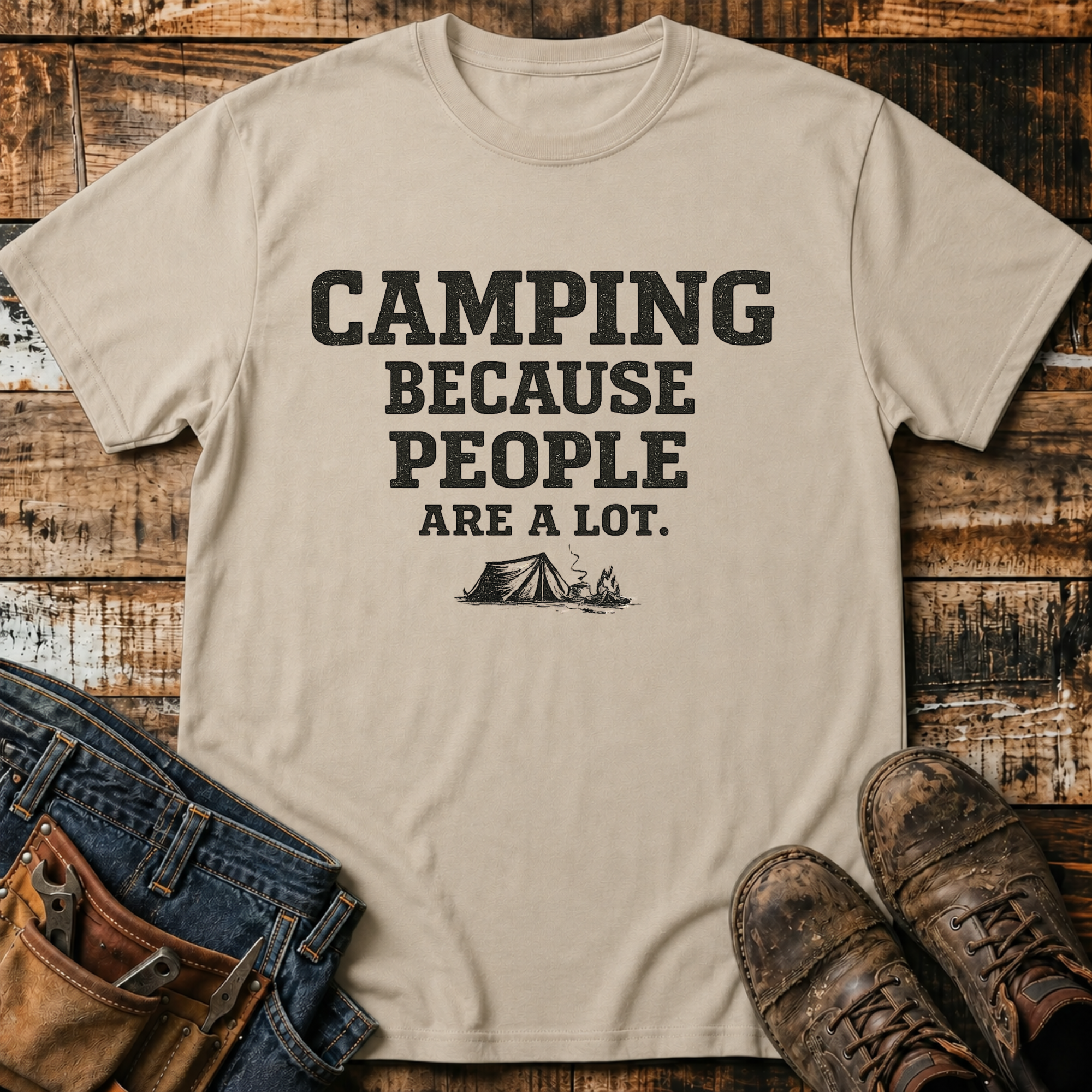 Camping Because People Are A Lot T-Shirt