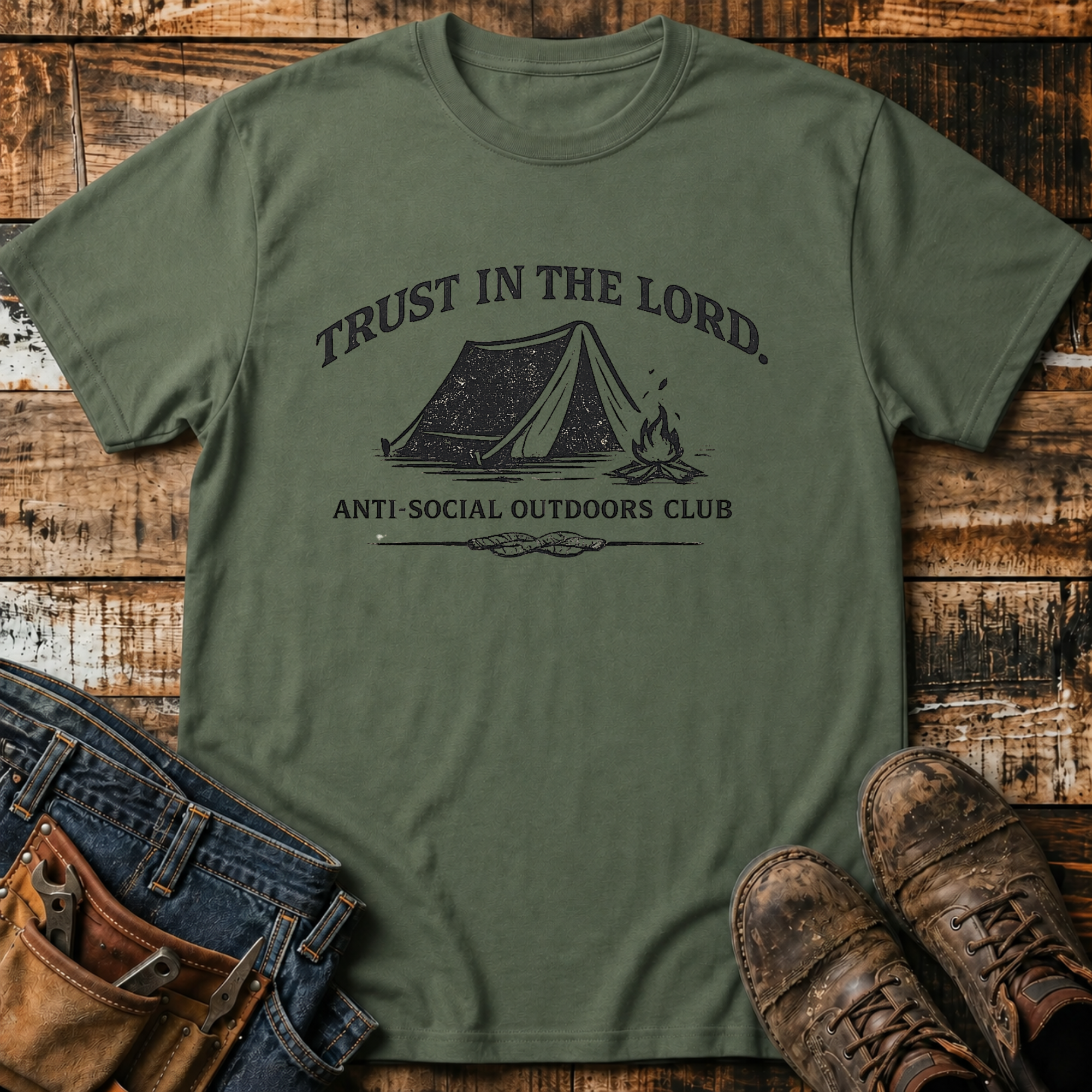 Trust In The Lord Camping T-Shirt