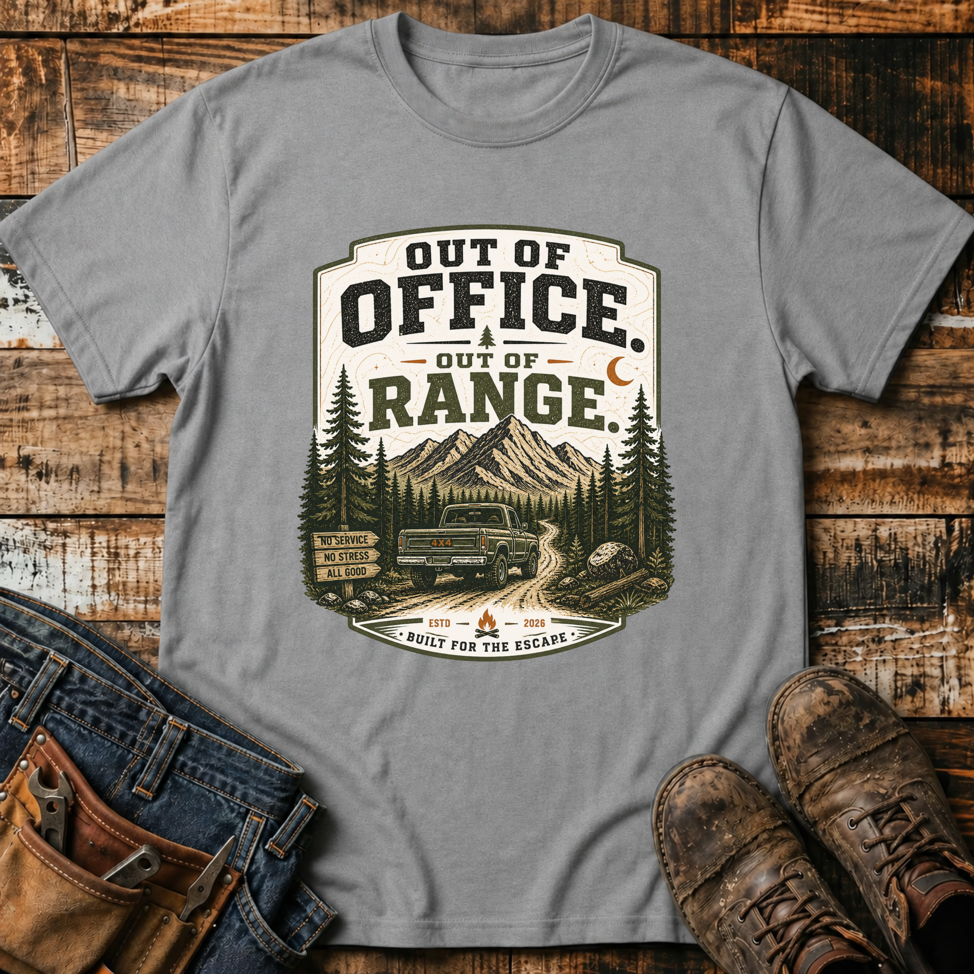 Out of Office Out of Range T-Shirt