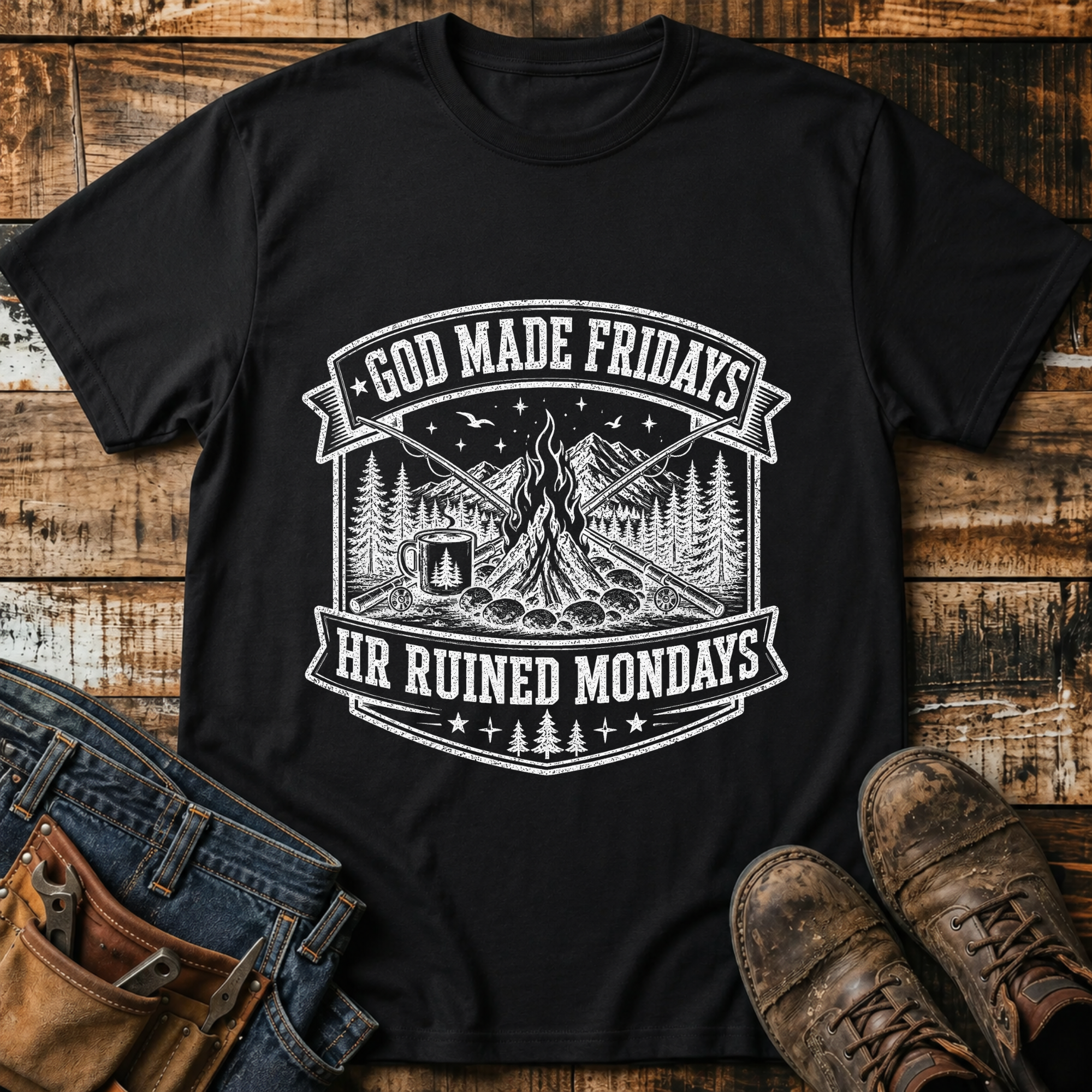 God Made Fridays, HR Ruined Mondays T-Shirt