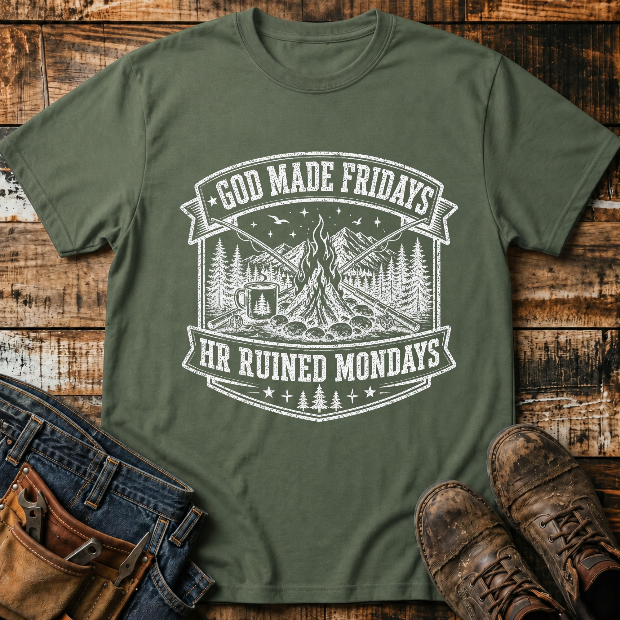 God Made Fridays, HR Ruined Mondays T-Shirt