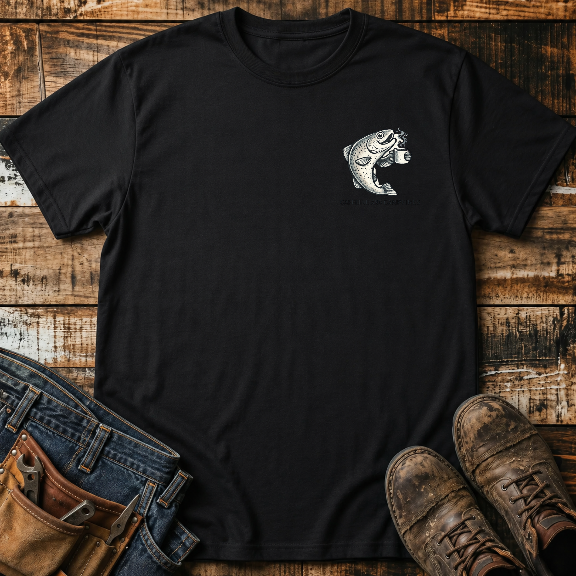 Caffeine & Campfires T-Shirt