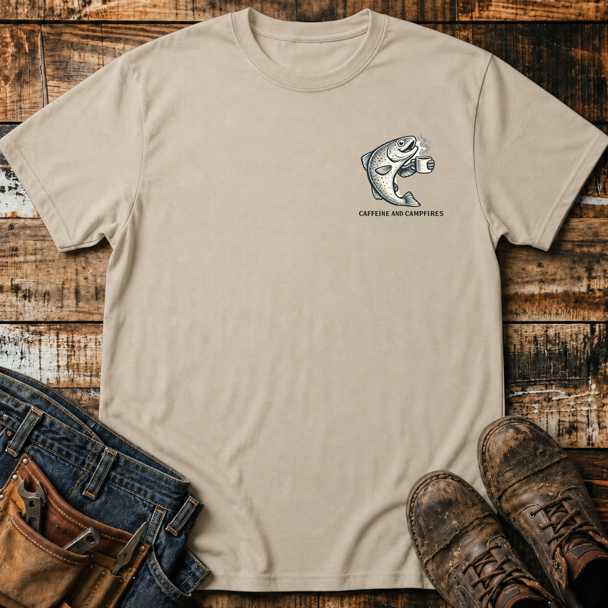 Caffeine & Campfires T-Shirt