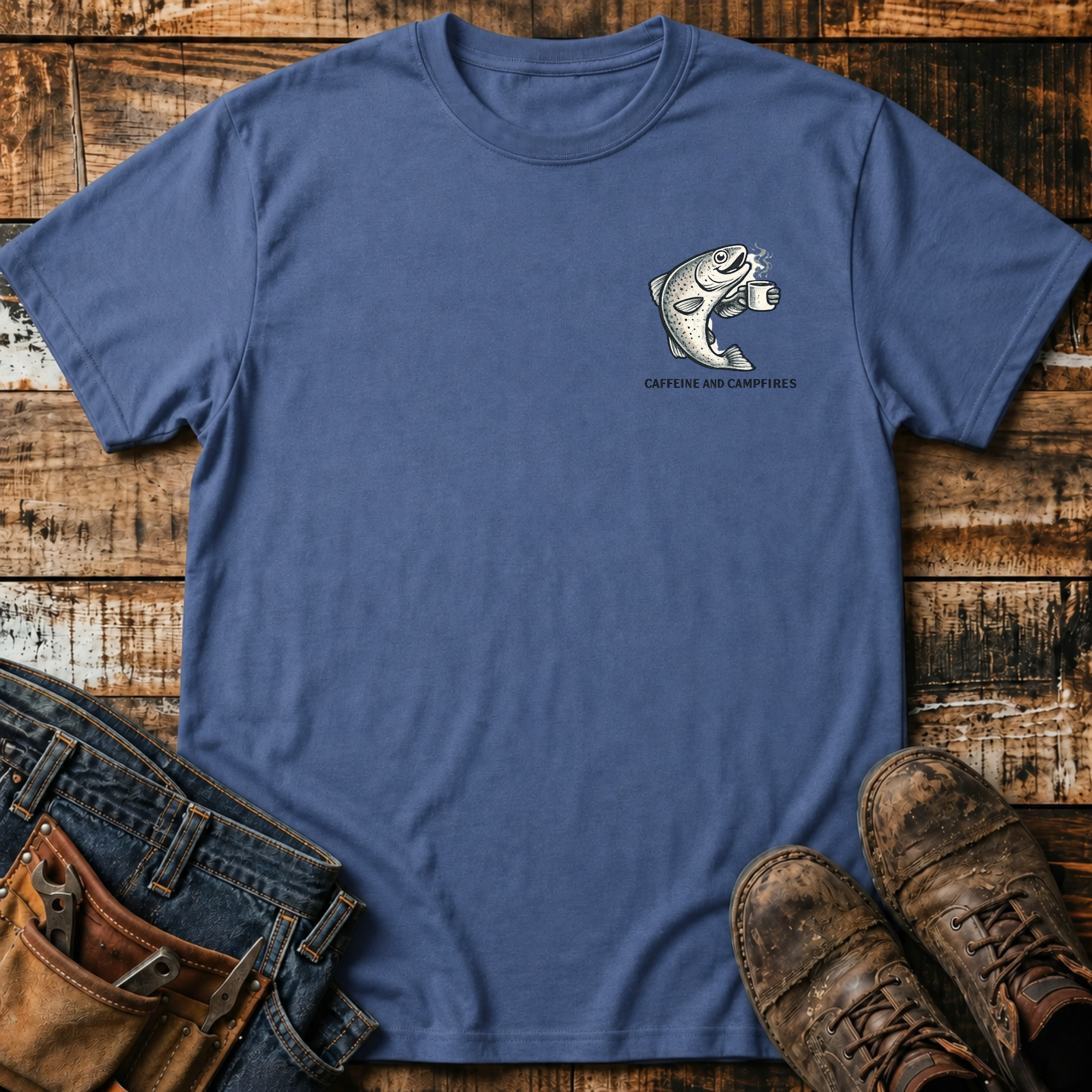 Caffeine & Campfires T-Shirt