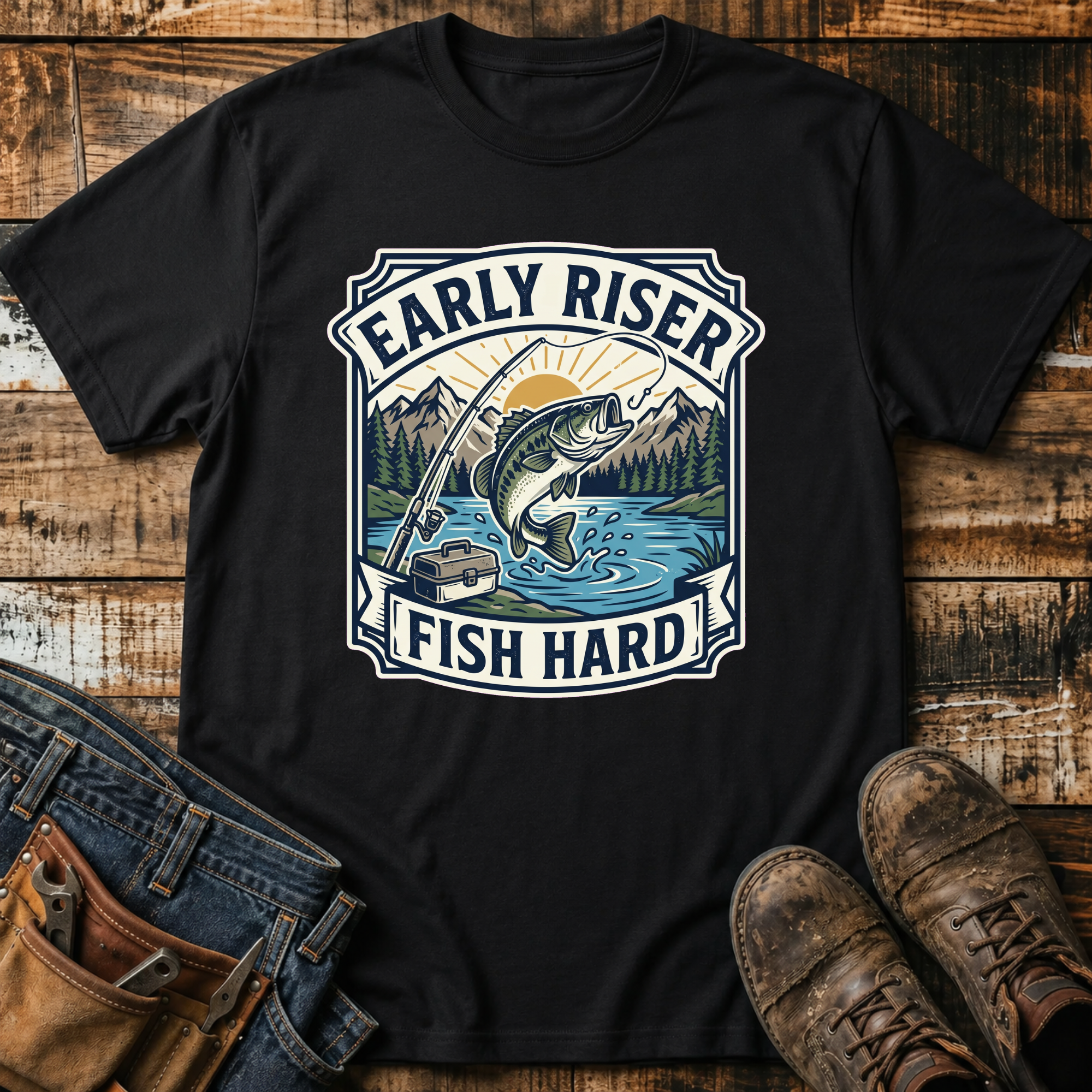 Early Riser Fish Hard T-Shirt