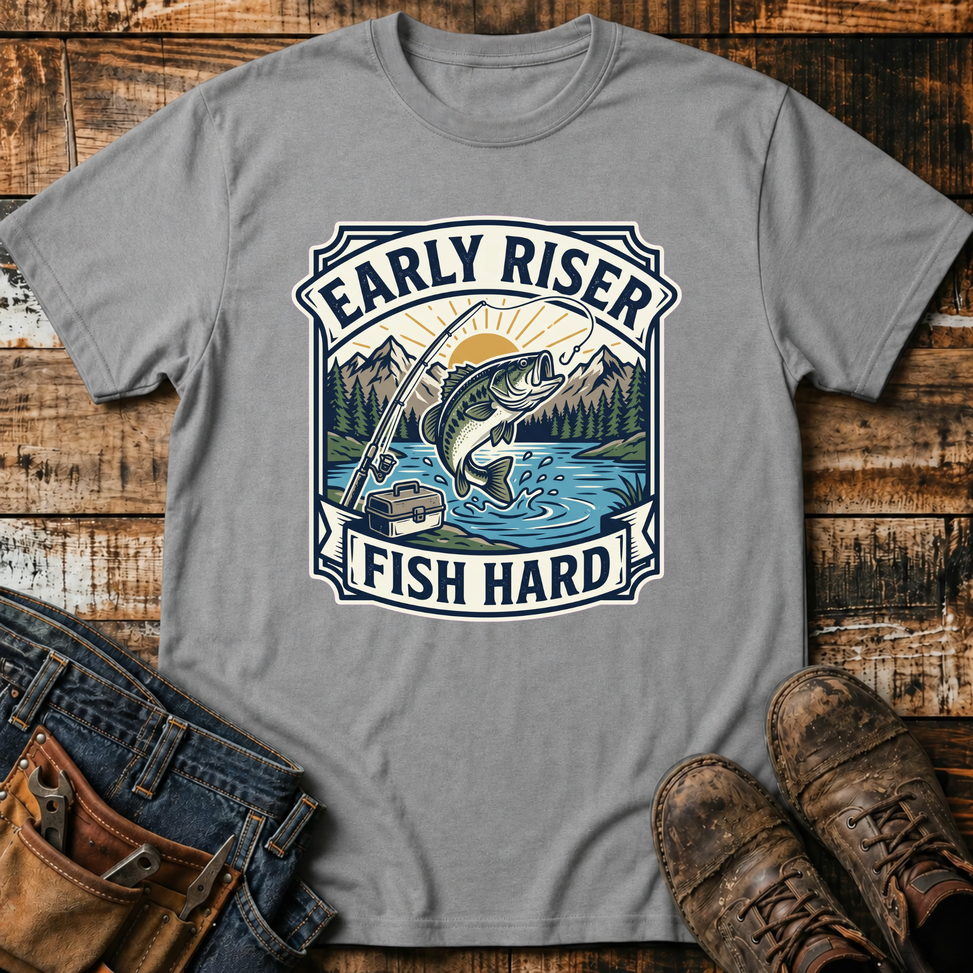 Early Riser Fish Hard T-Shirt
