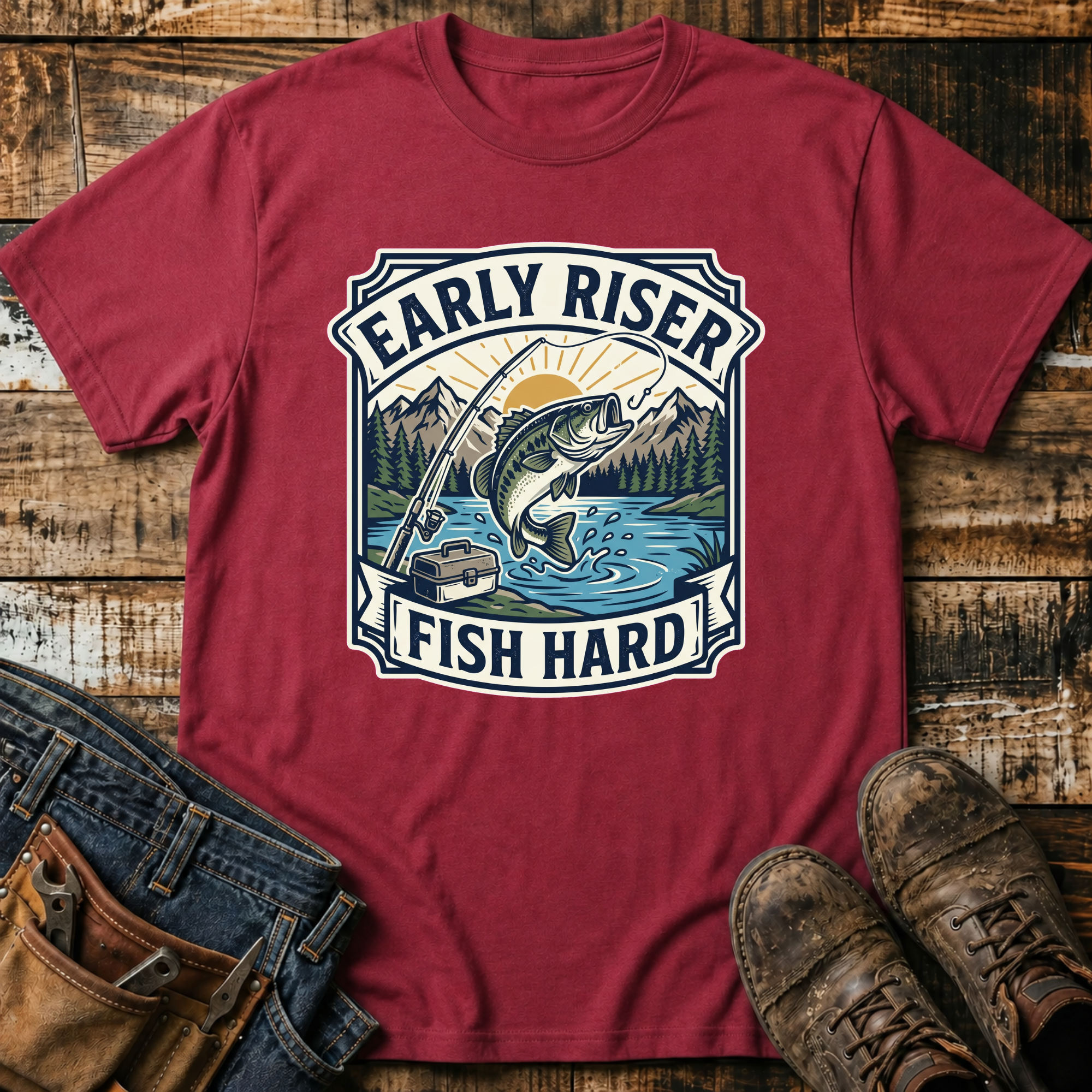 Early Riser Fish Hard T-Shirt