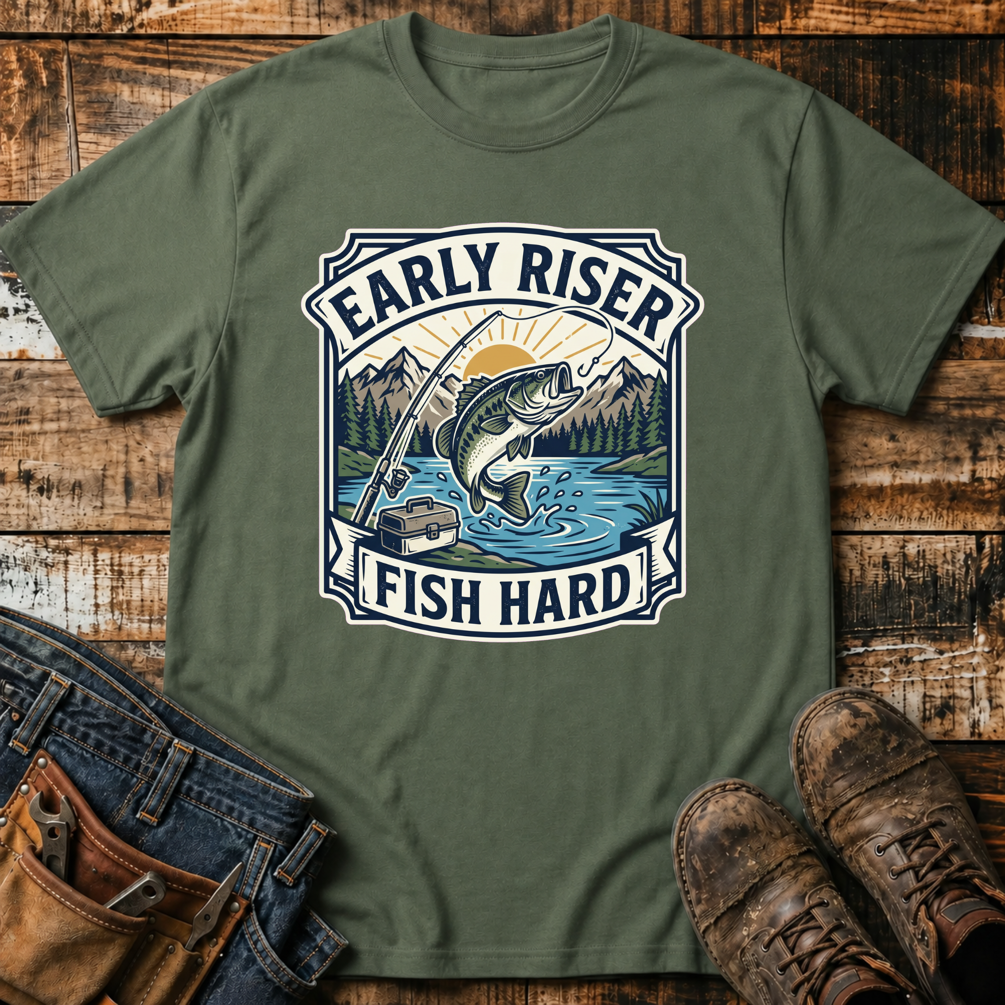 Early Riser Fish Hard T-Shirt