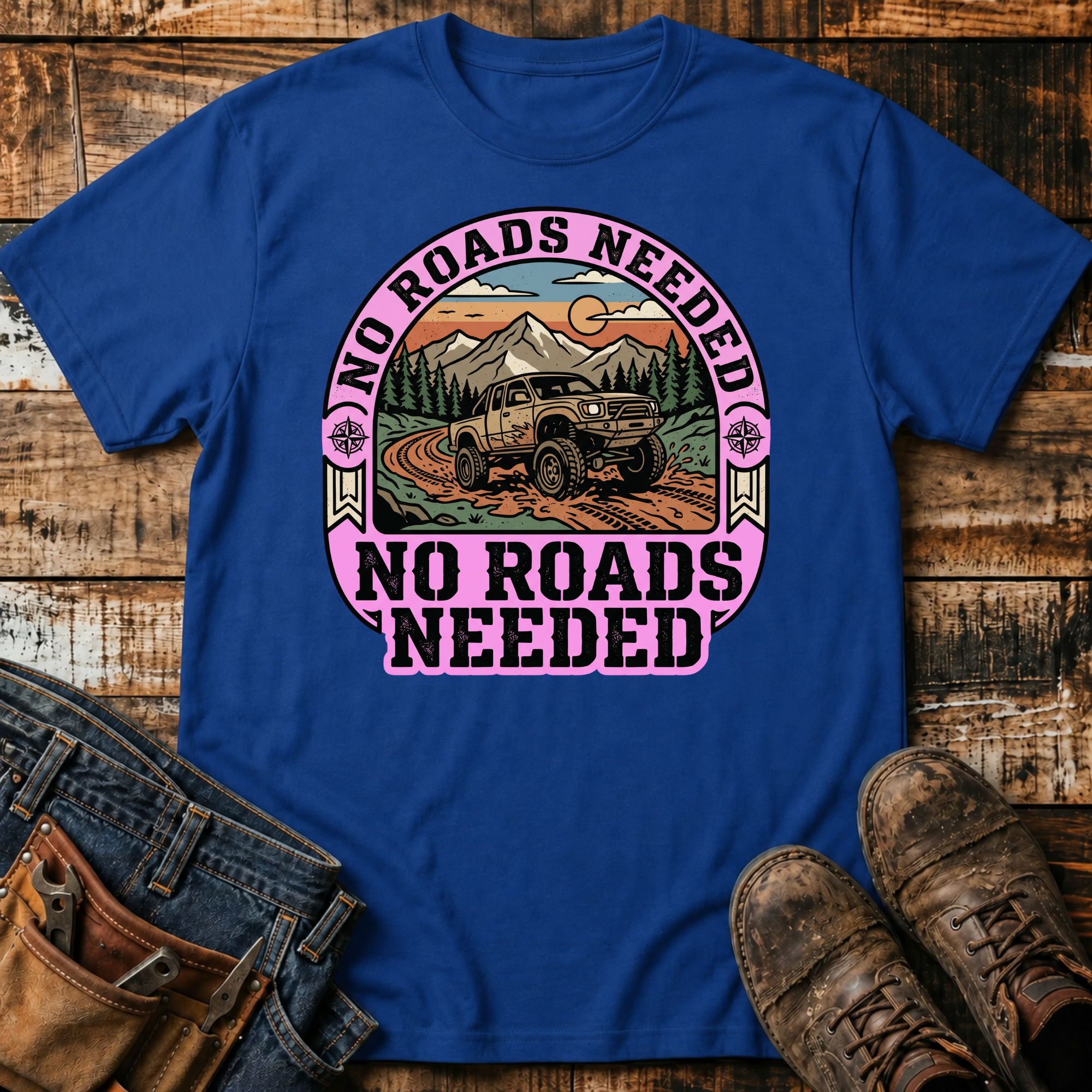 No Roads Needed Off-Road Adventure T-Shirt