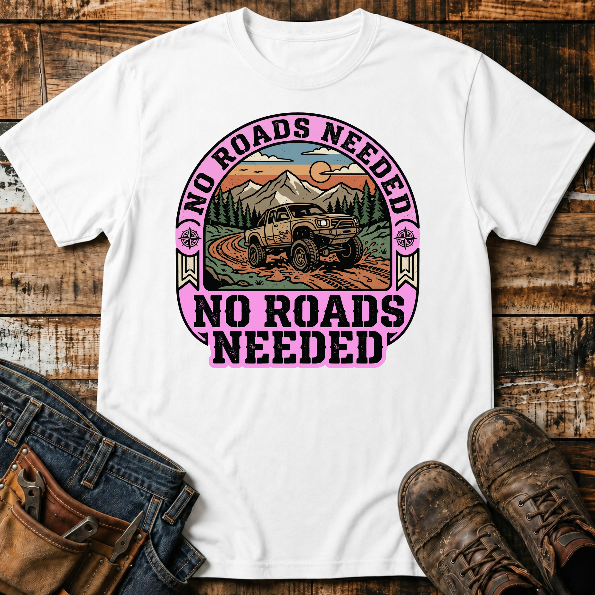 No Roads Needed Off-Road Adventure T-Shirt